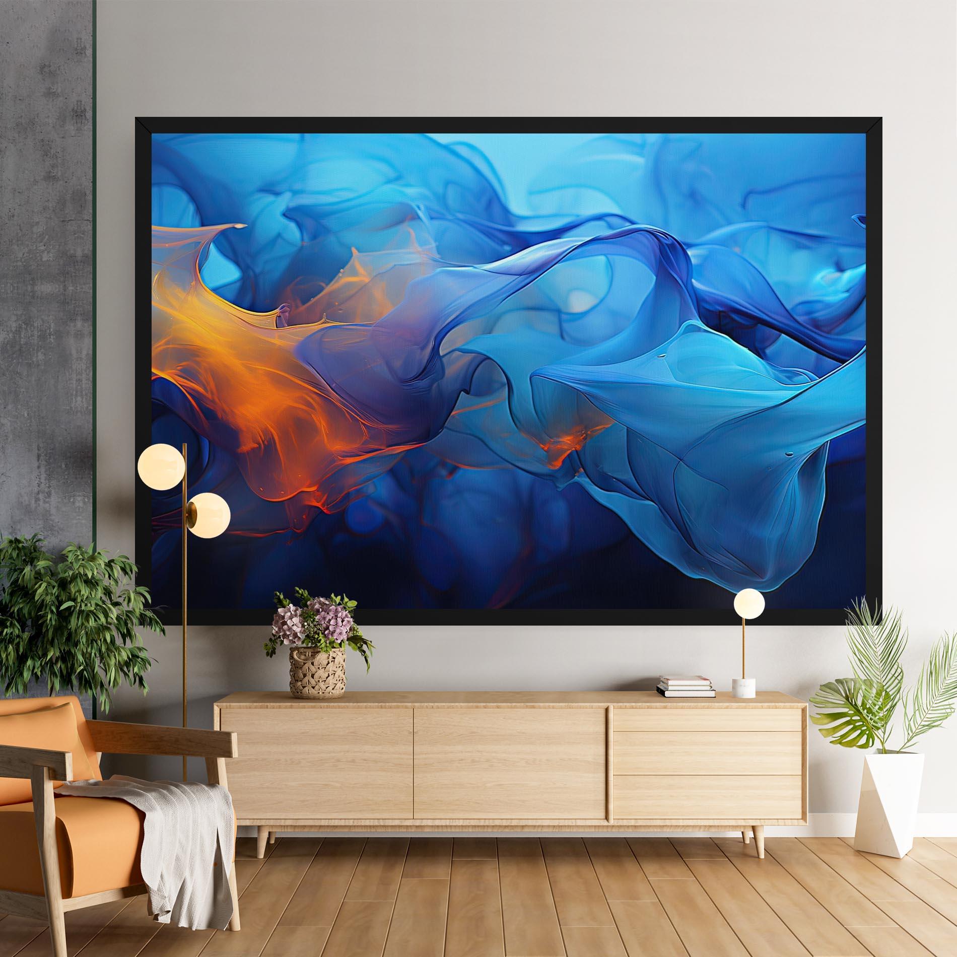 Tablou Canvas Blue Orange Floating mockup 9