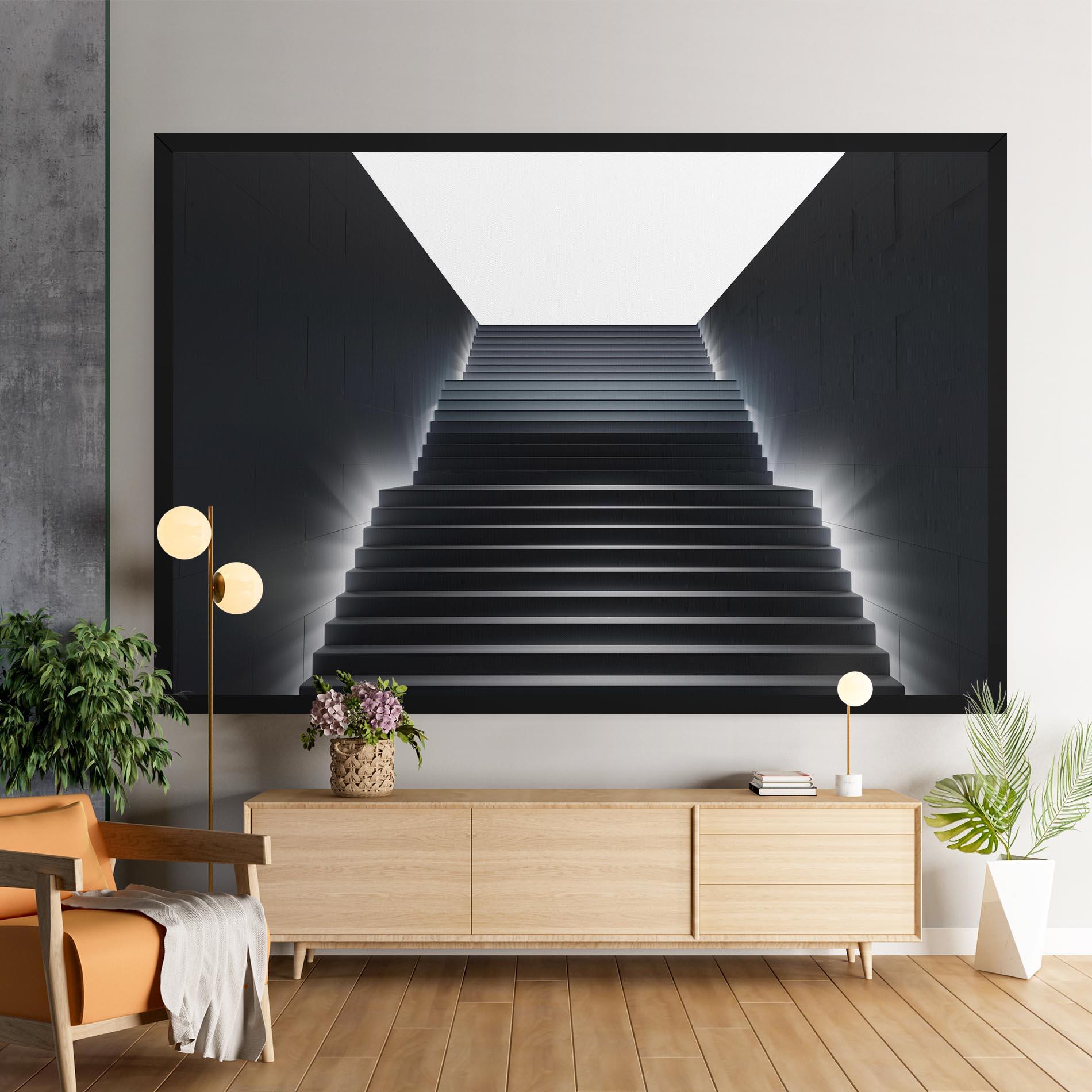 Tablou Canvas Dark Stairs mockup 9