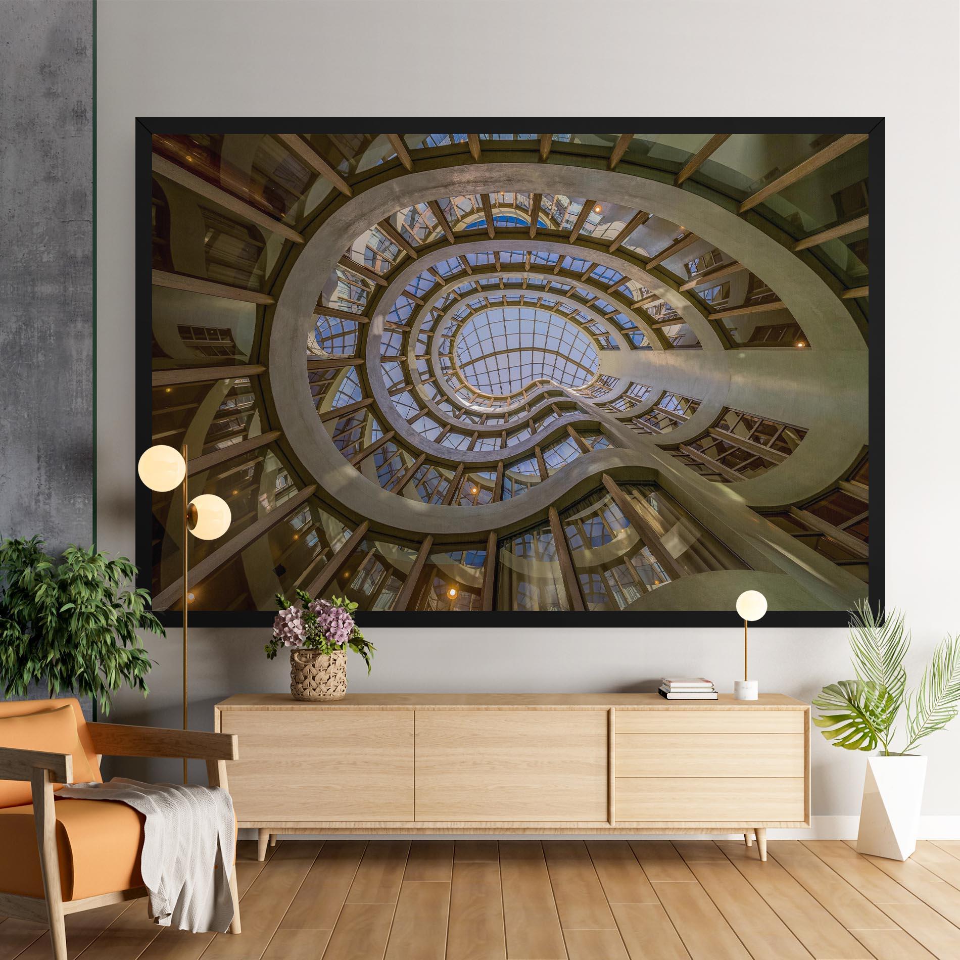 Tablou Canvas Glass Building mockup 9