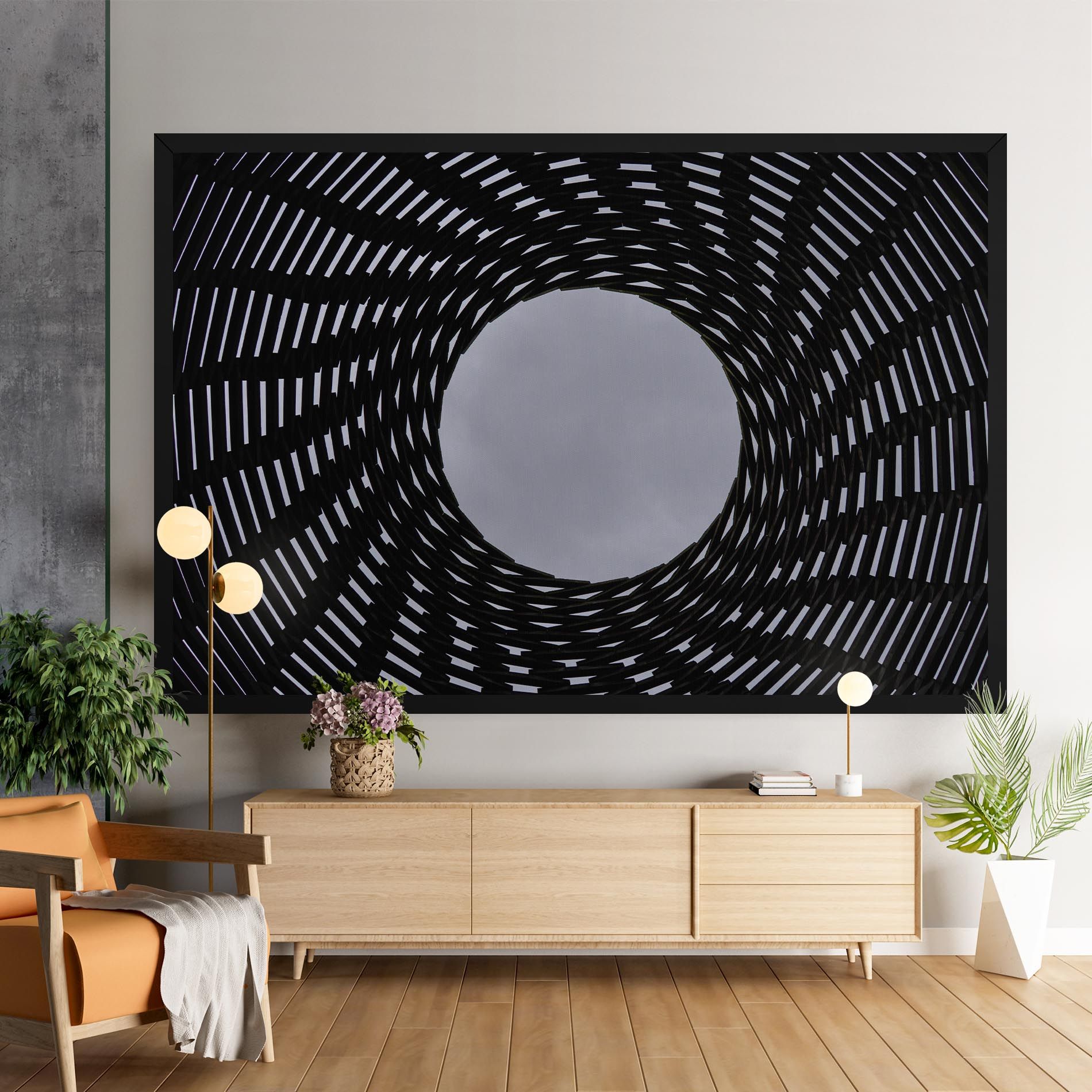 Grey Circle Lines mockup 9