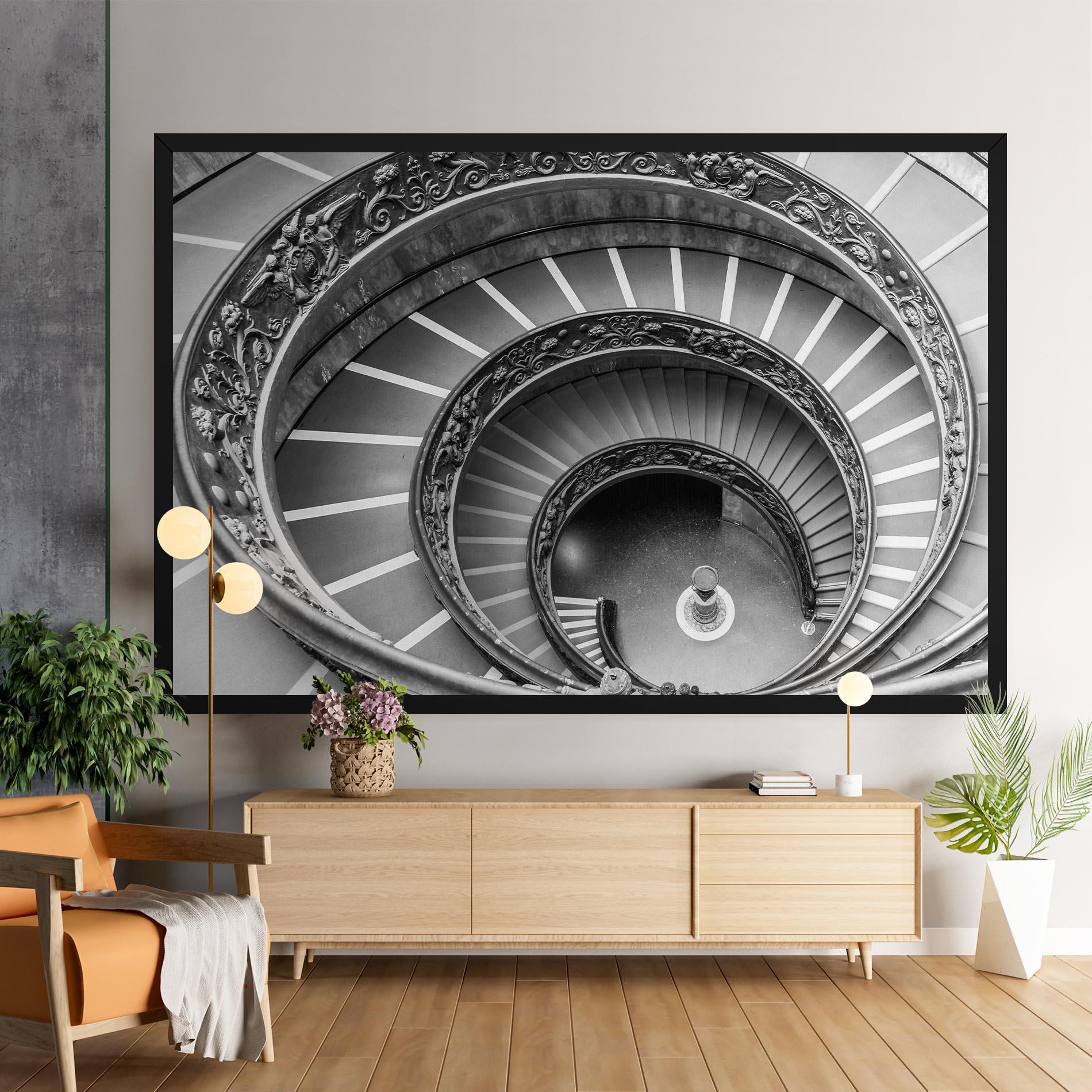Tablou Canvas Grey Spiral mockup 9
