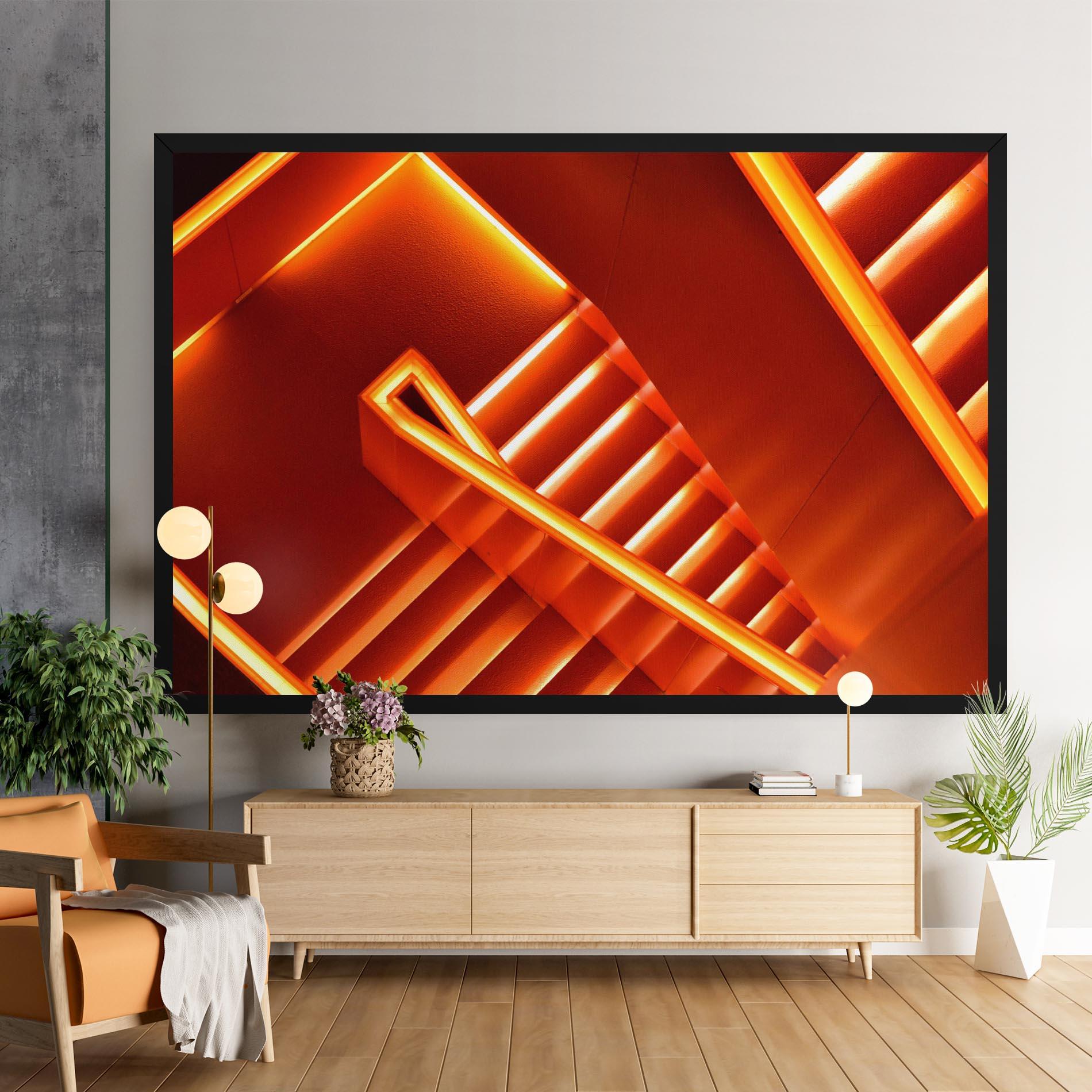 Tablou Canvas Orange Stairs mockup 9