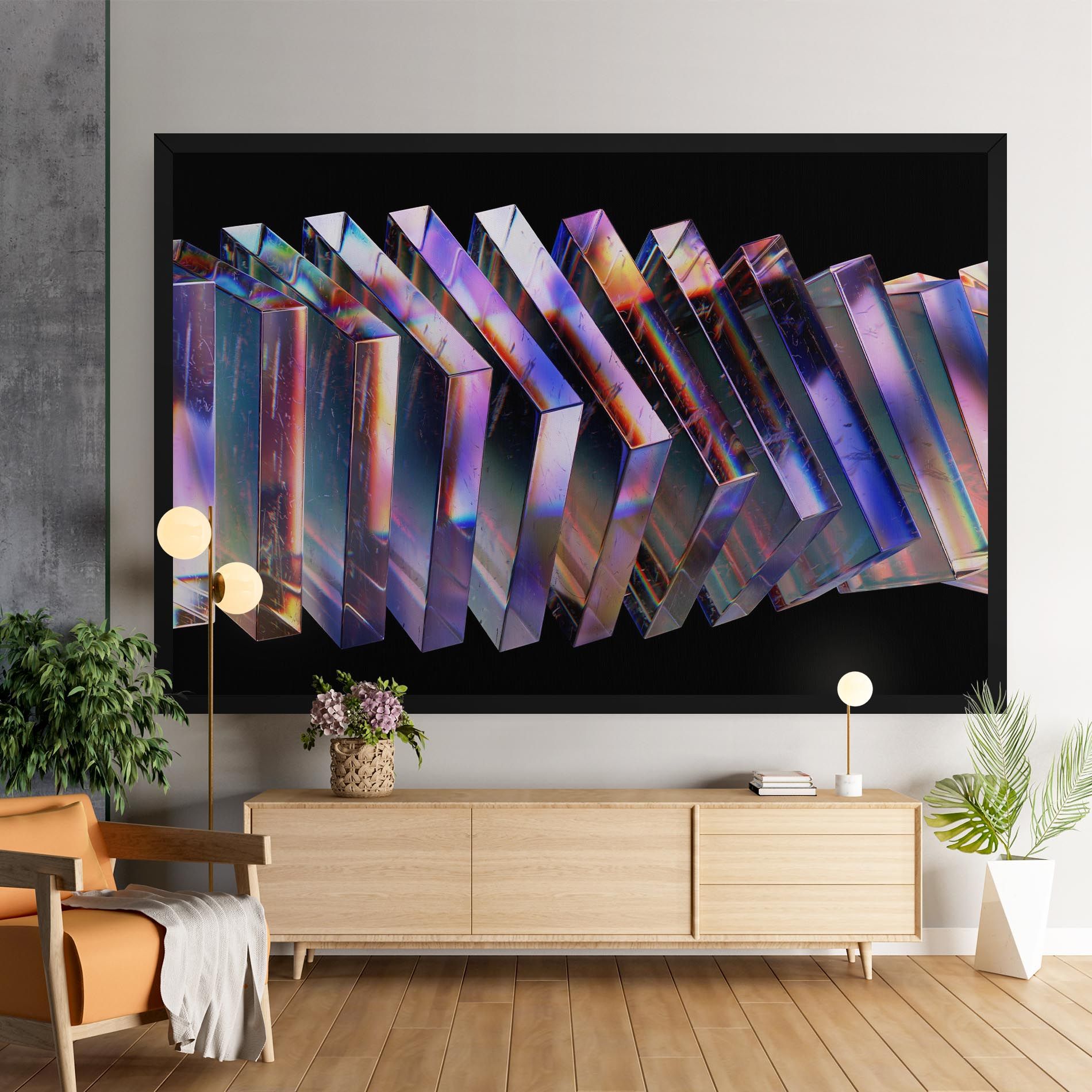 Square Glass Floating mockup 9