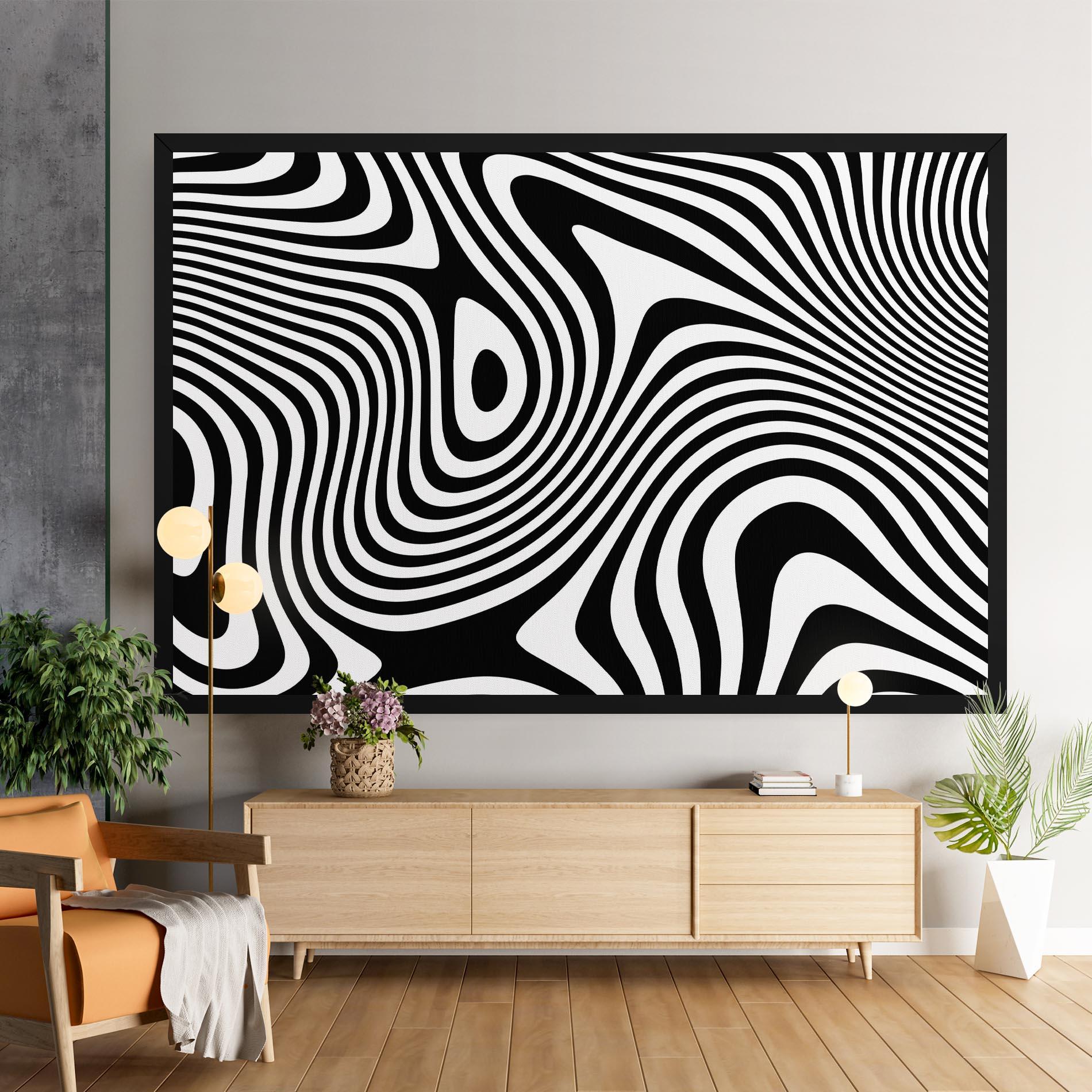 Tablou Canvas Wavy Stripes 01 mockup 9