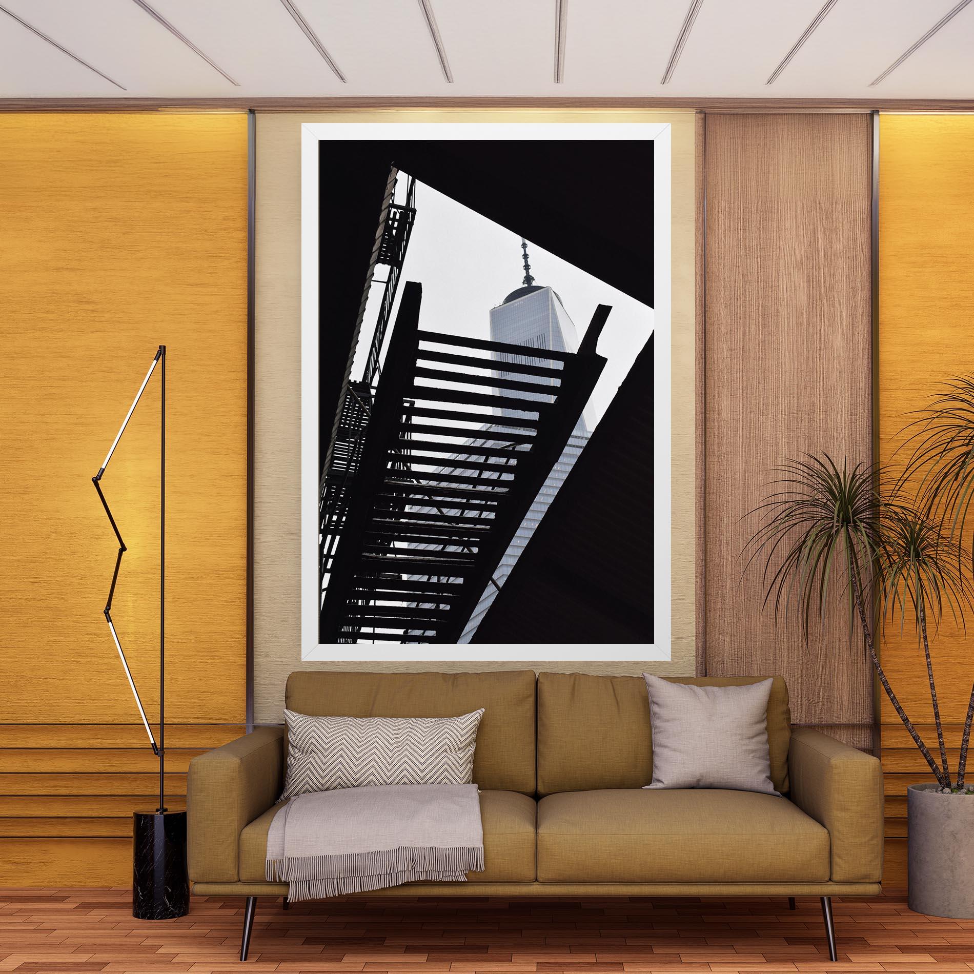 Tablou Canvas Black Stairs Floating mockup 9