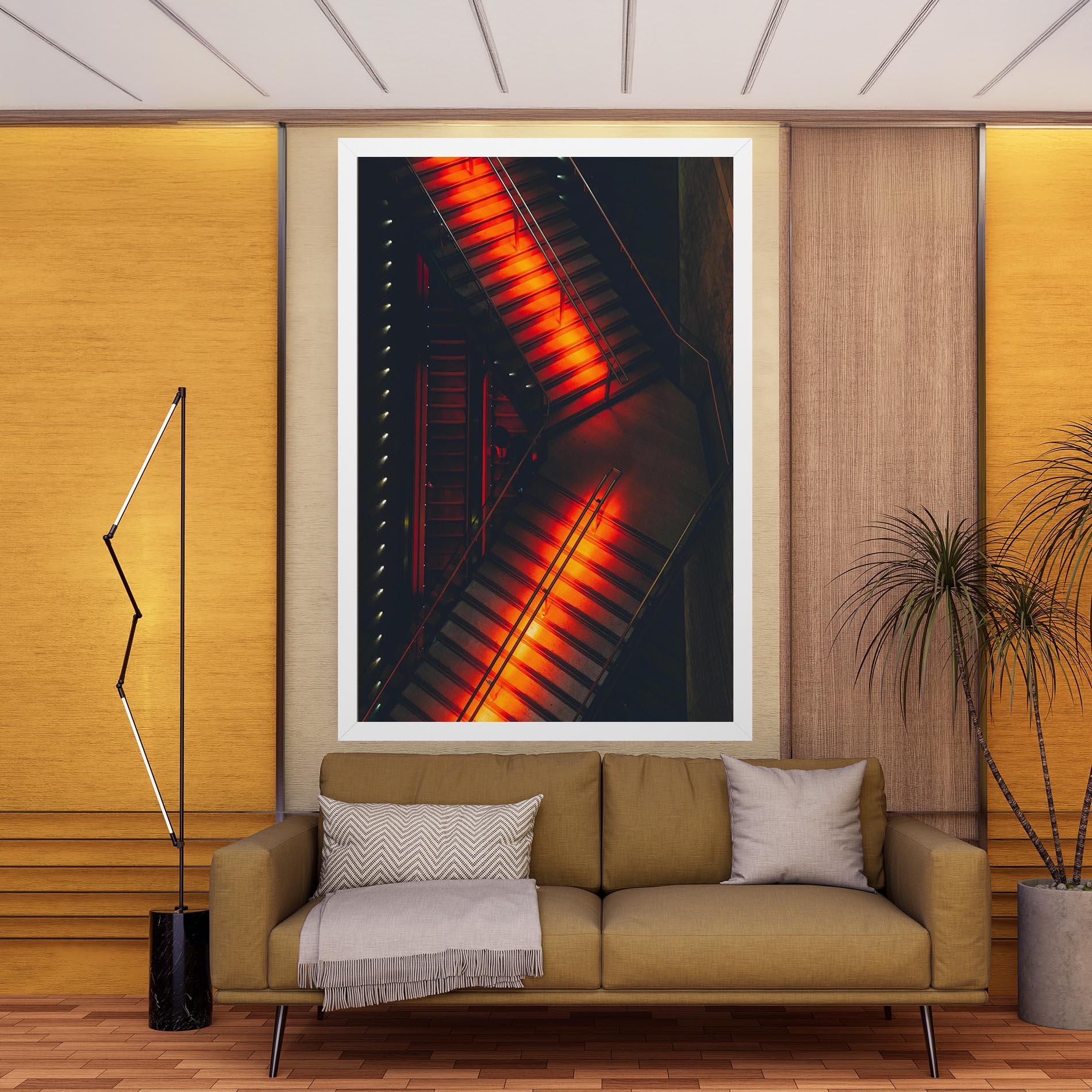 Tablou Canvas Orange Light Stairs mockup 9