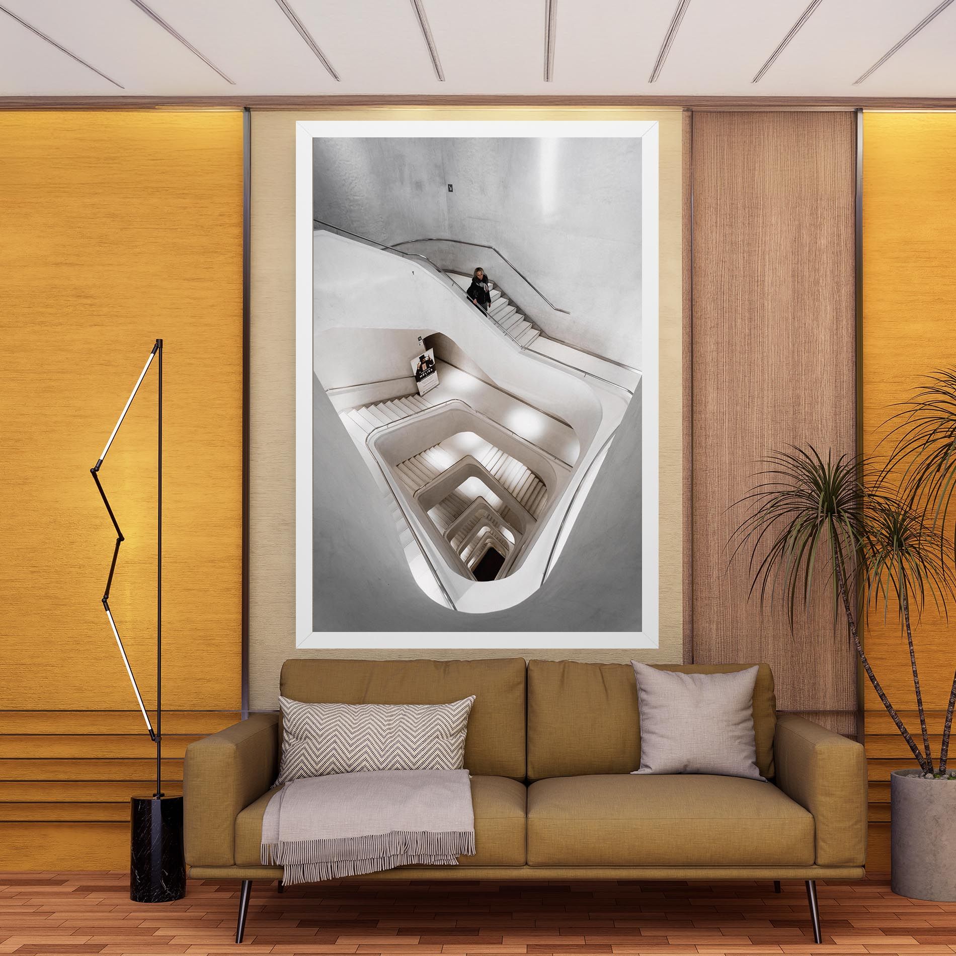 White Stairs Spiral mockup 9