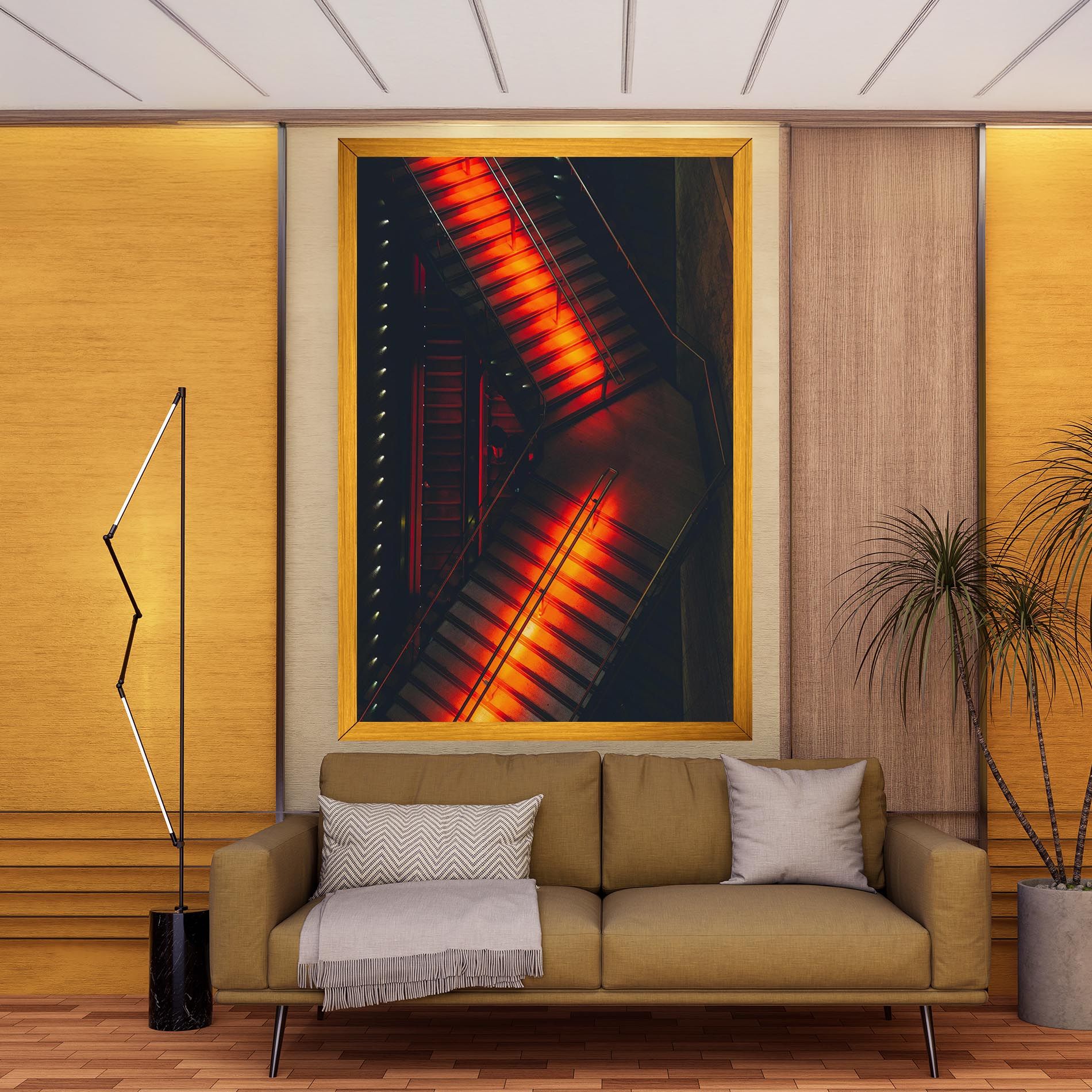 Orange Light Stairs mockup 9