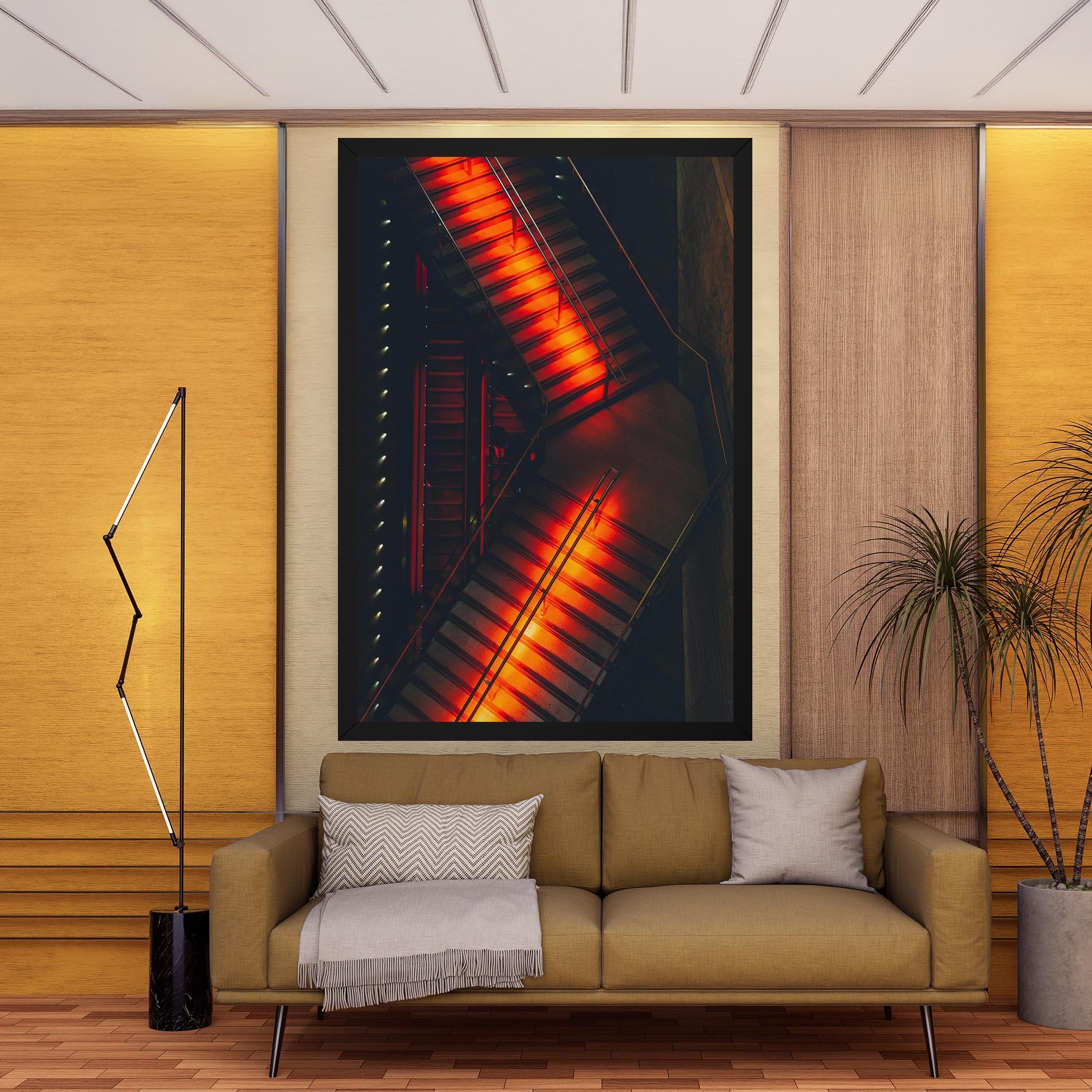 Tablou Canvas Orange Light Stairs mockup 9