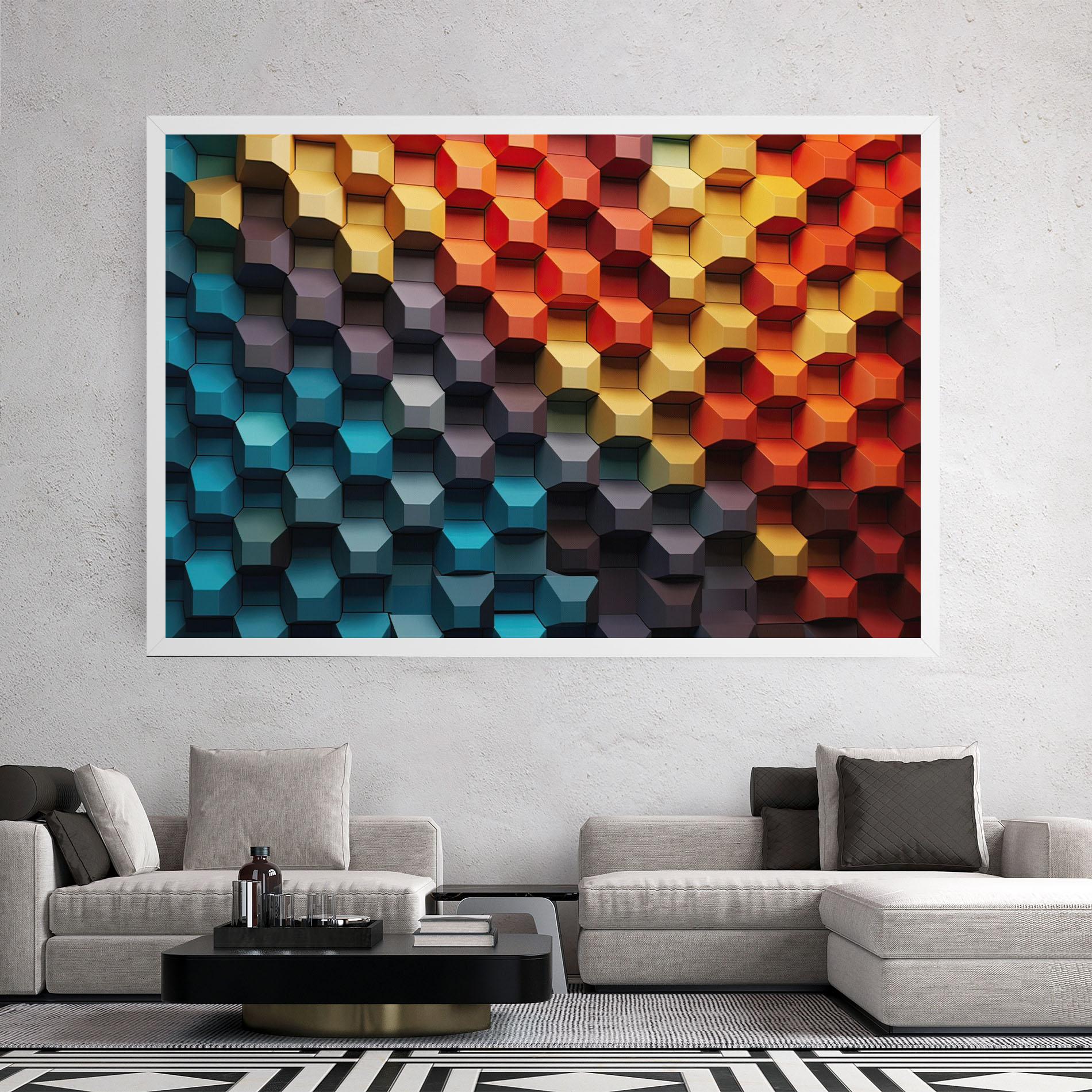 Tablou Canvas 3d Sqare Mix mockup 2