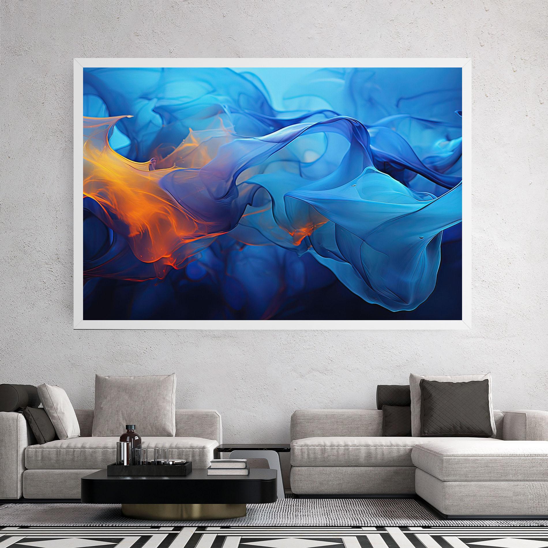 Tablou Canvas Blue Orange Floating mockup 2