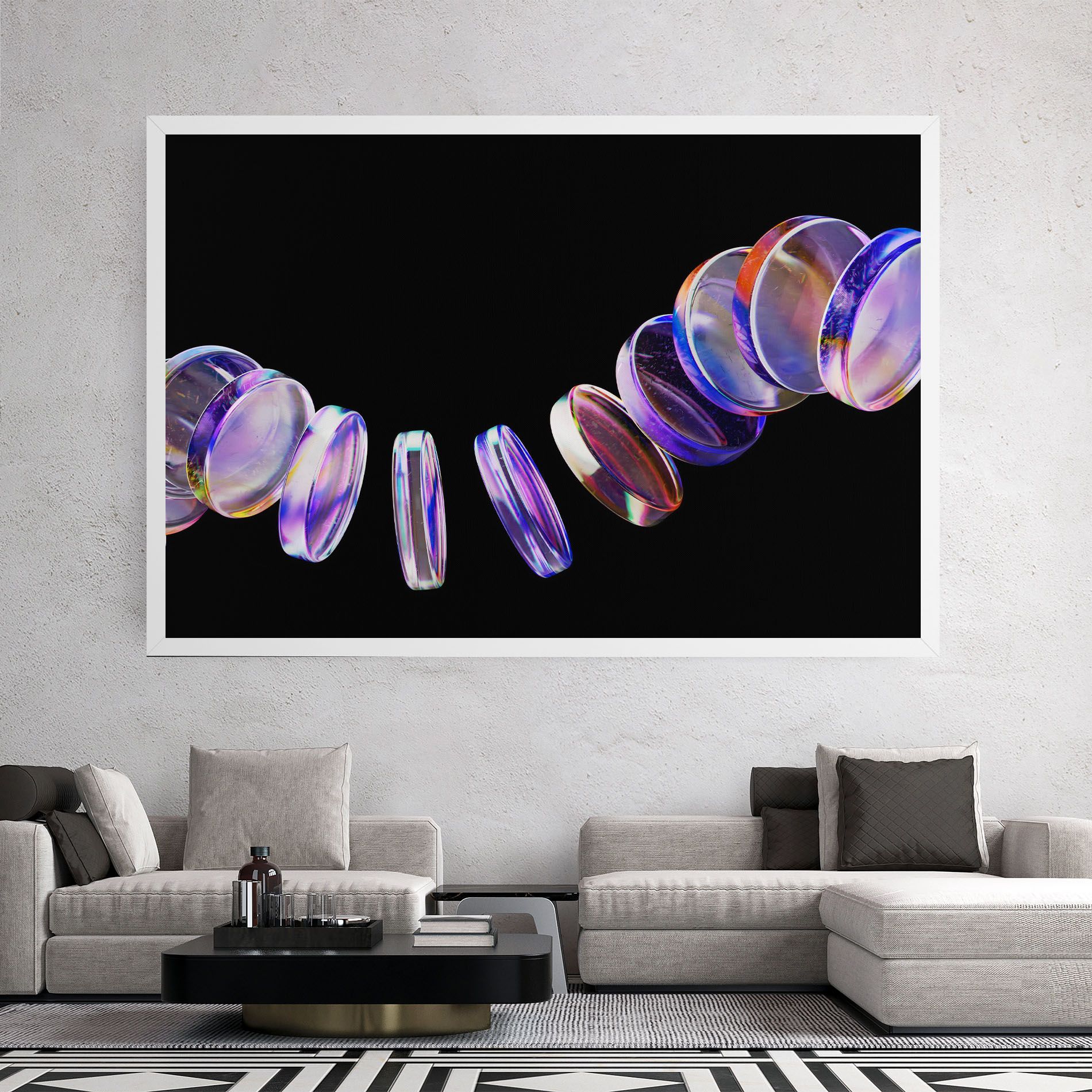 Circle Glass Floating mockup 2