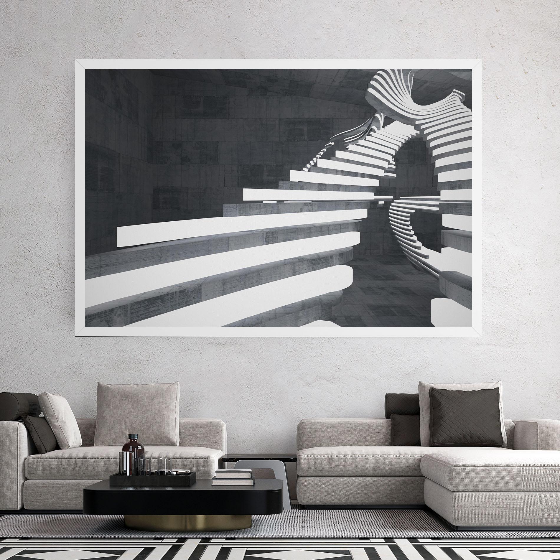 Tablou Canvas Concrete Room mockup 2