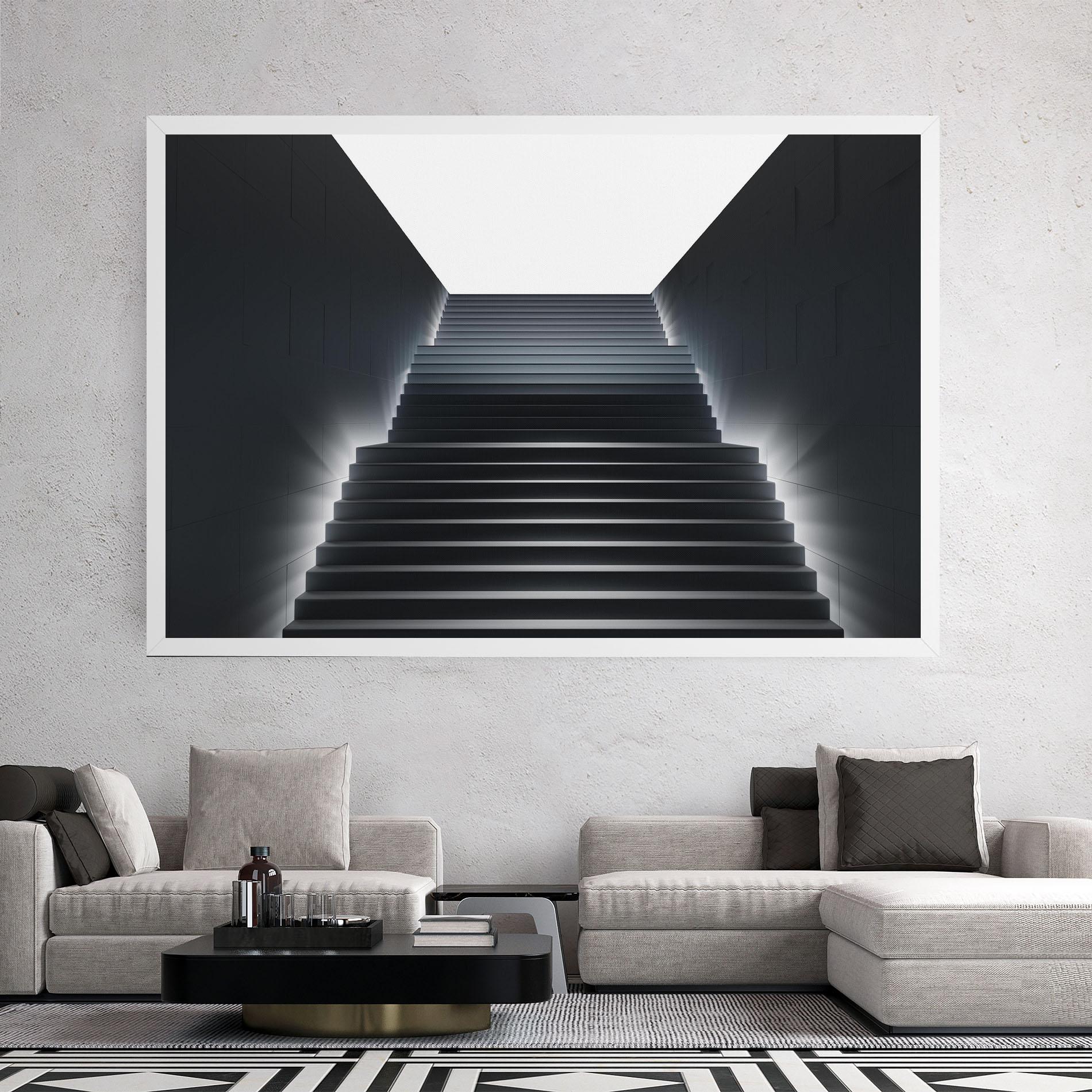 Tablou Canvas Dark Stairs mockup 2
