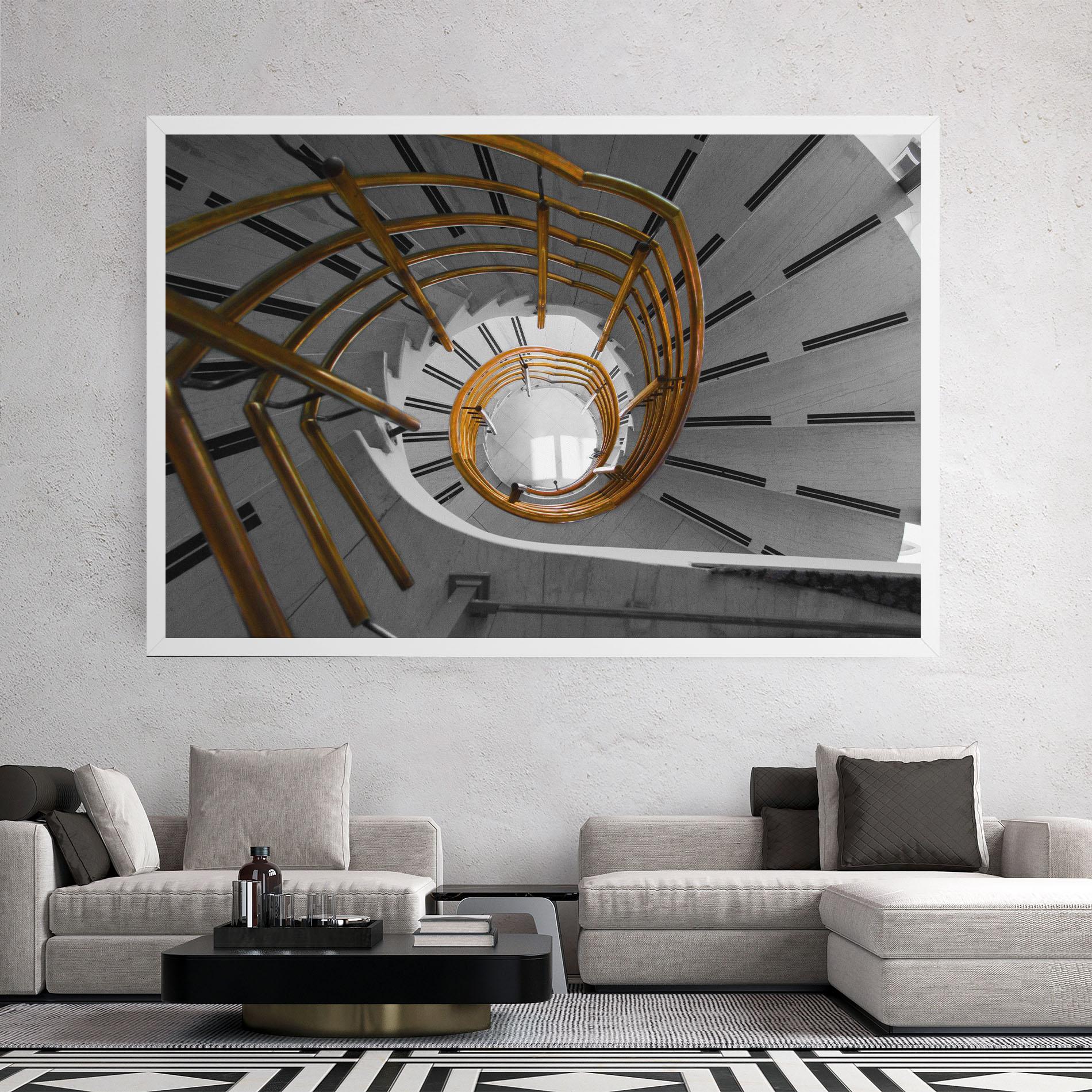 Tablou Canvas Gold Bar Stairs mockup 2