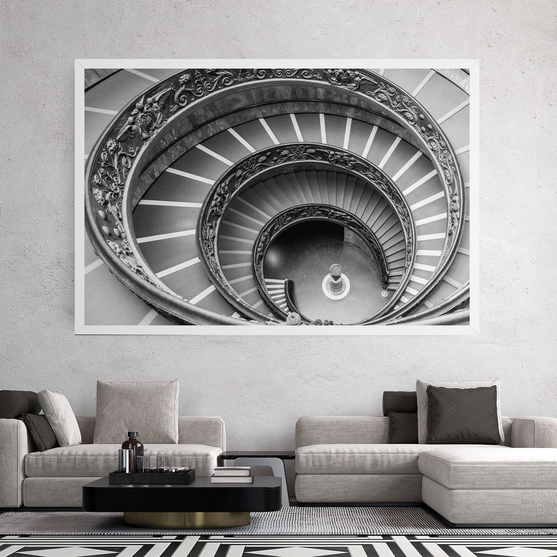 Tablou Canvas Grey Spiral mockup 2