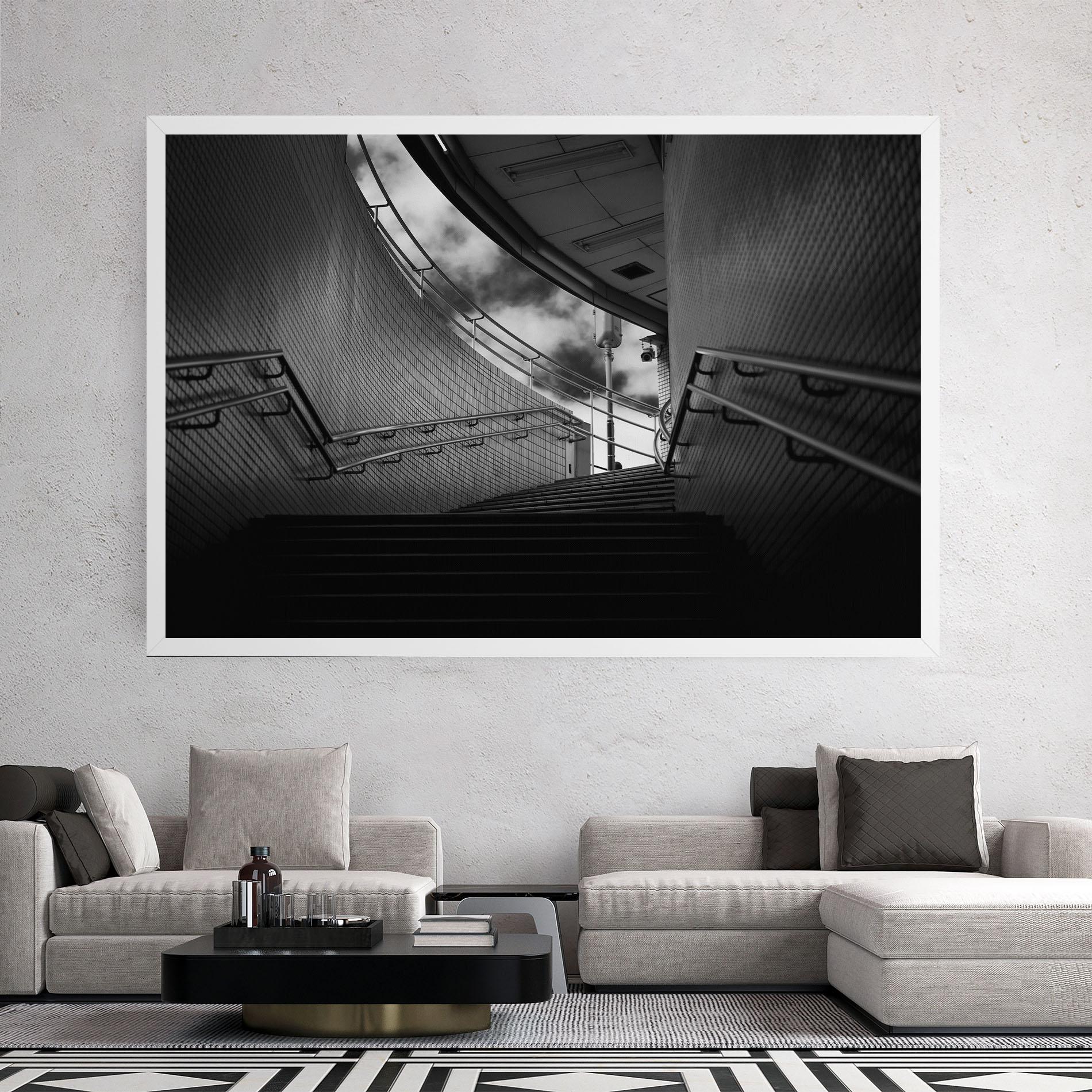 Tablou Canvas Grey Up Stairs mockup 2