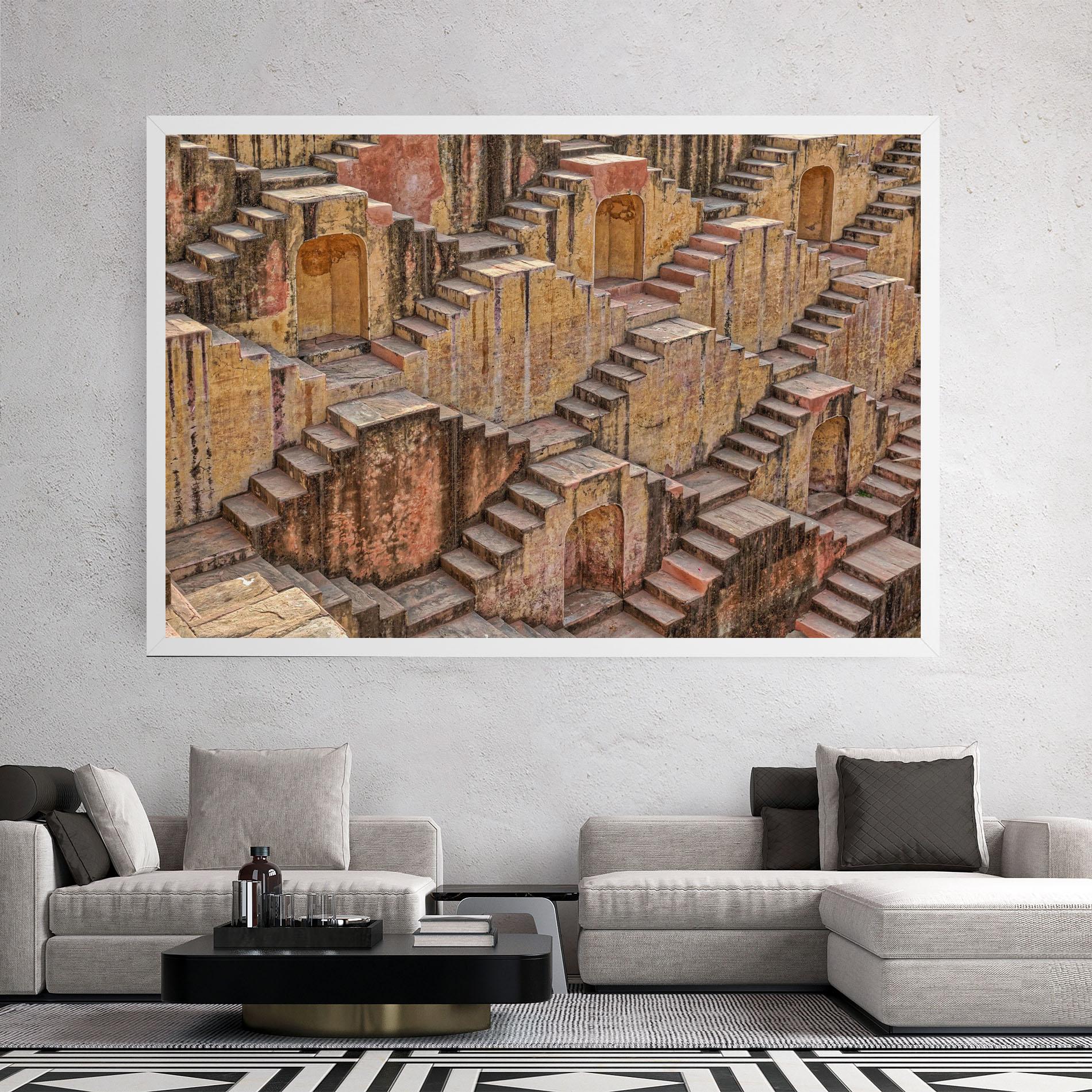 Tablou Canvas Old Brown Stairs mockup 2