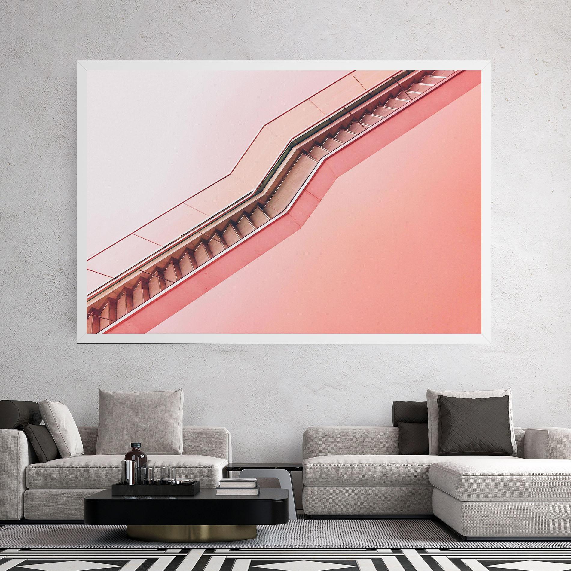 Tablou Canvas Pink Stairs mockup 2