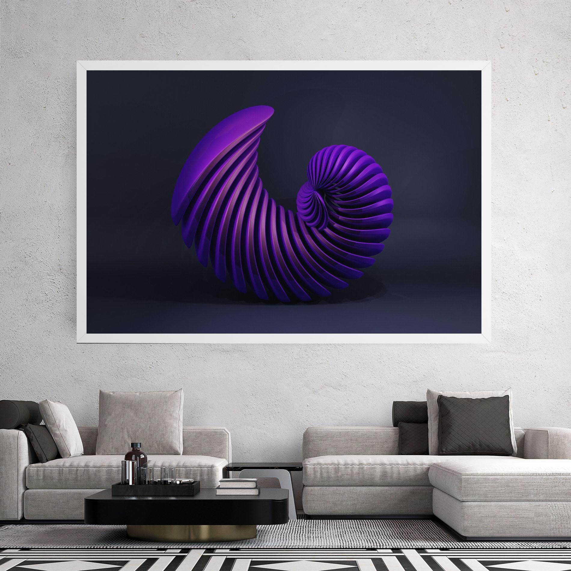 Tablou Canvas Purple Spiral mockup 2