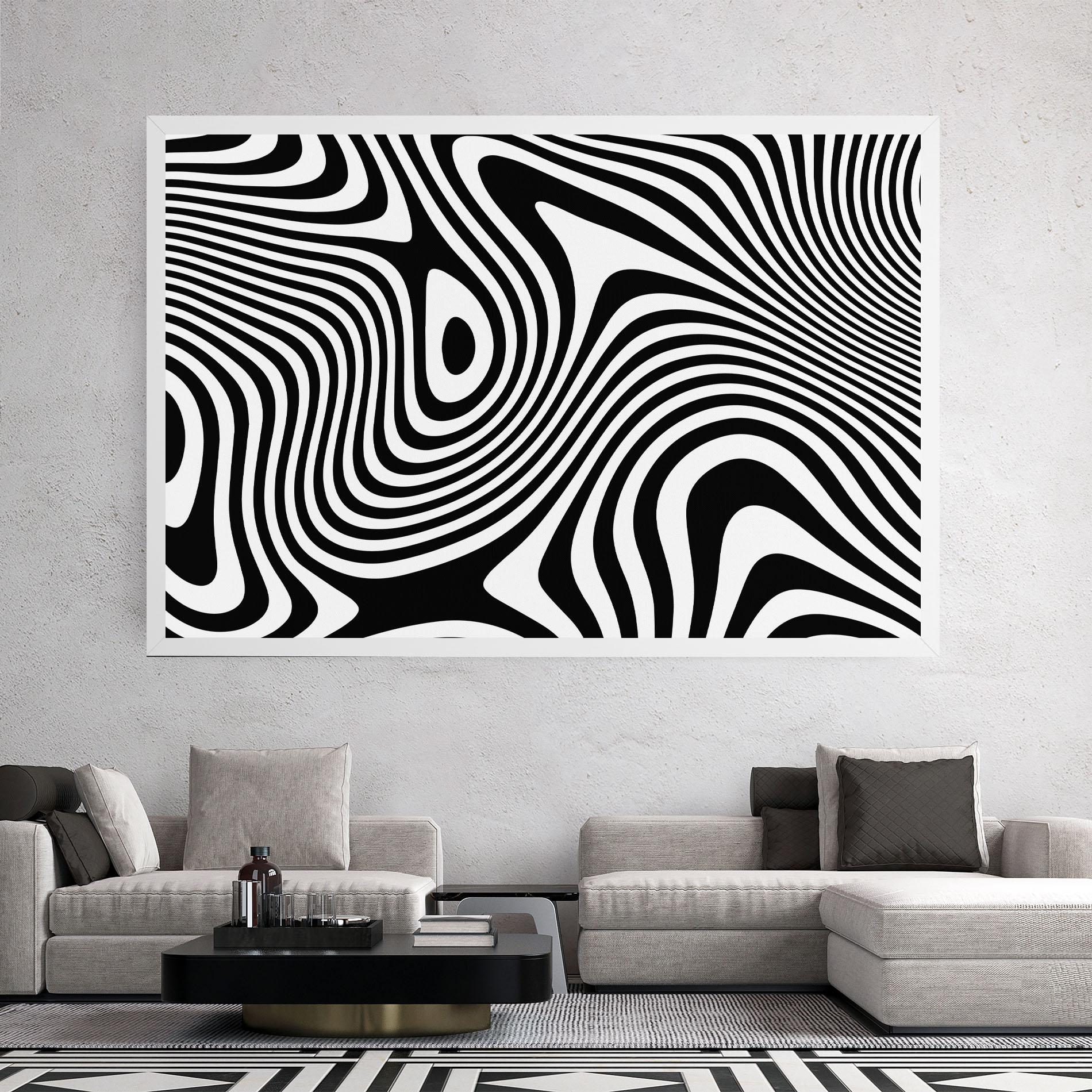 Tablou Canvas Wavy Stripes 01 mockup 2