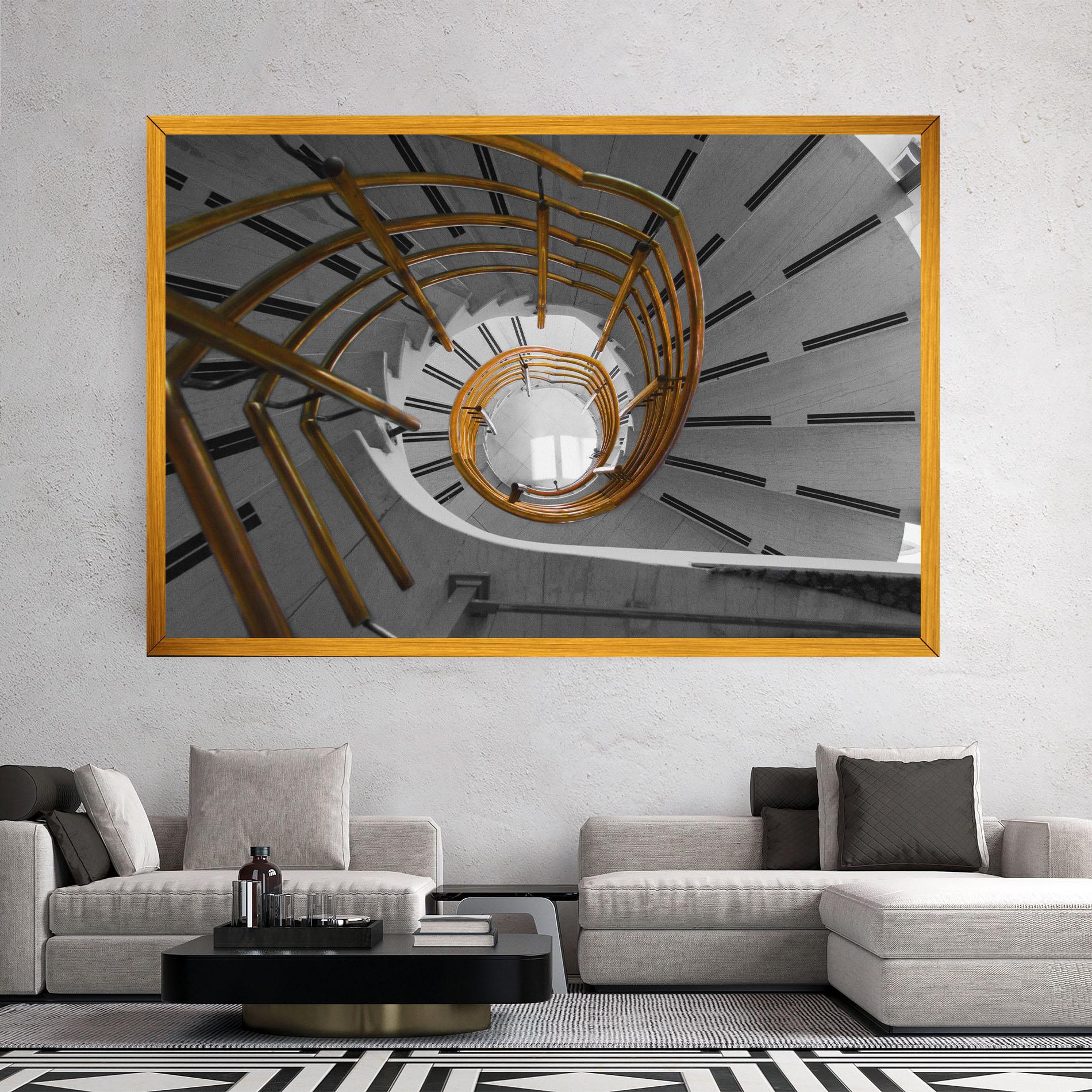 Tablou Canvas Gold Bar Stairs mockup 2