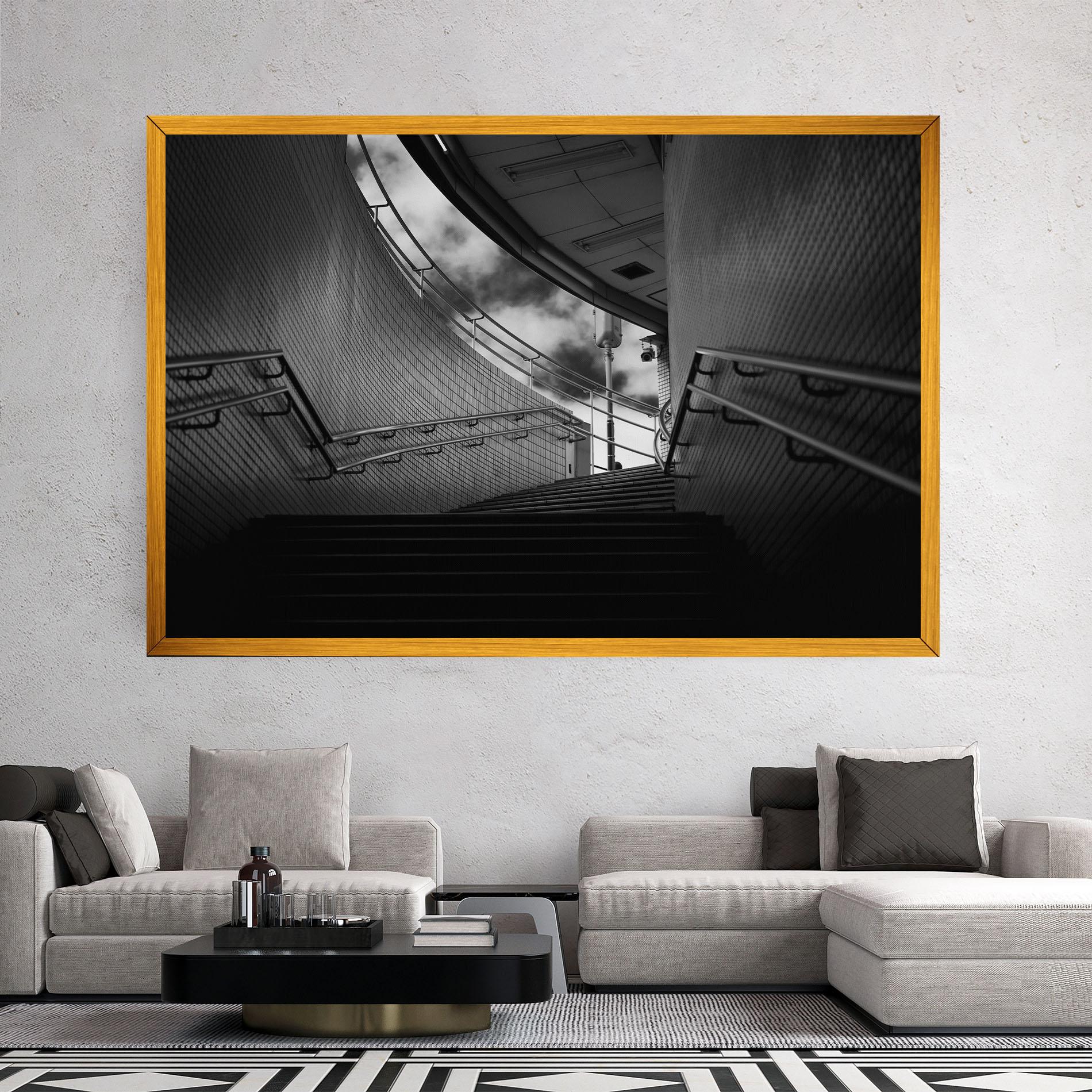 Tablou Canvas Grey Up Stairs mockup 2