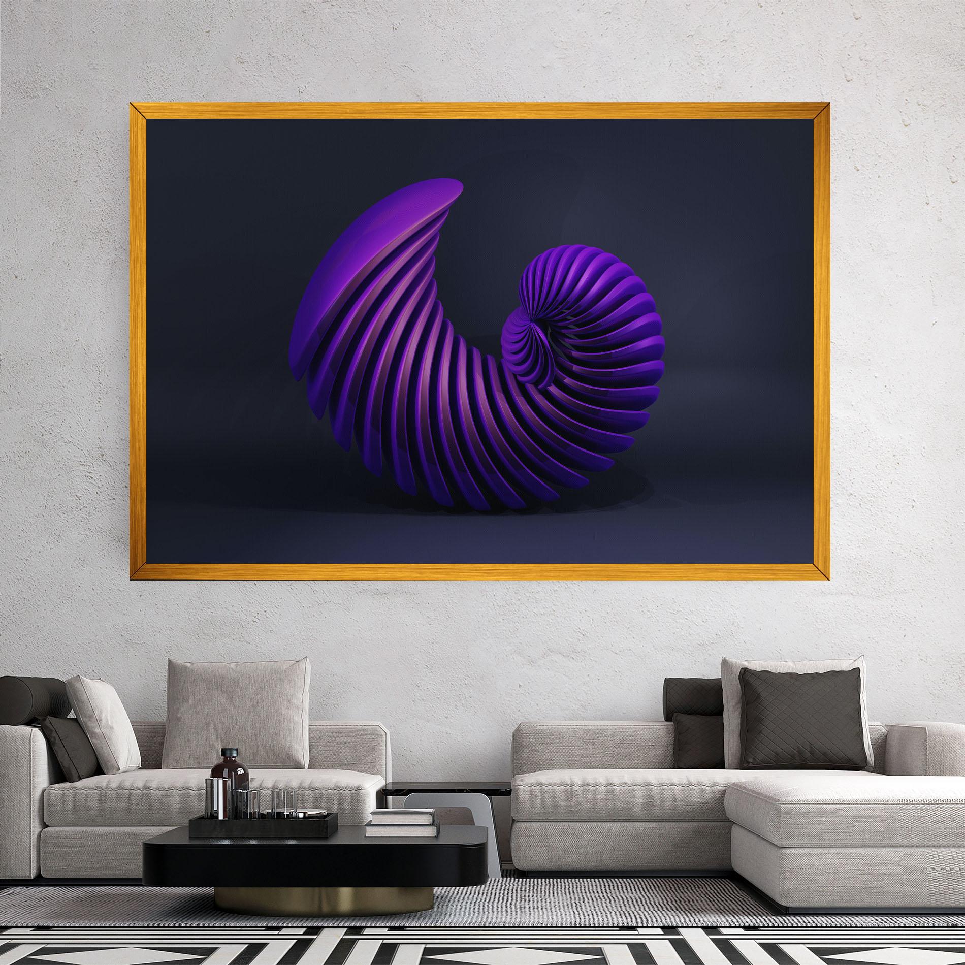 Tablou Canvas Purple Spiral mockup 2