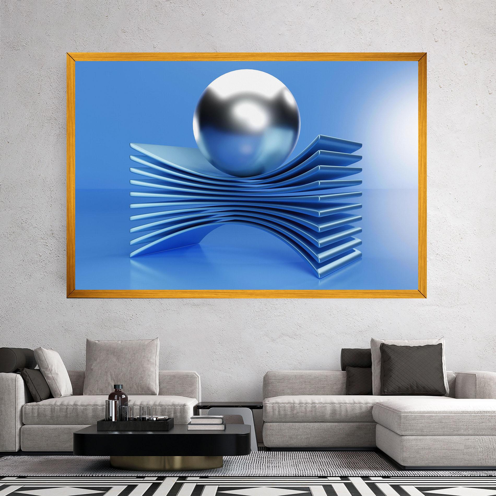 Tablou Canvas Silver Ball mockup 2