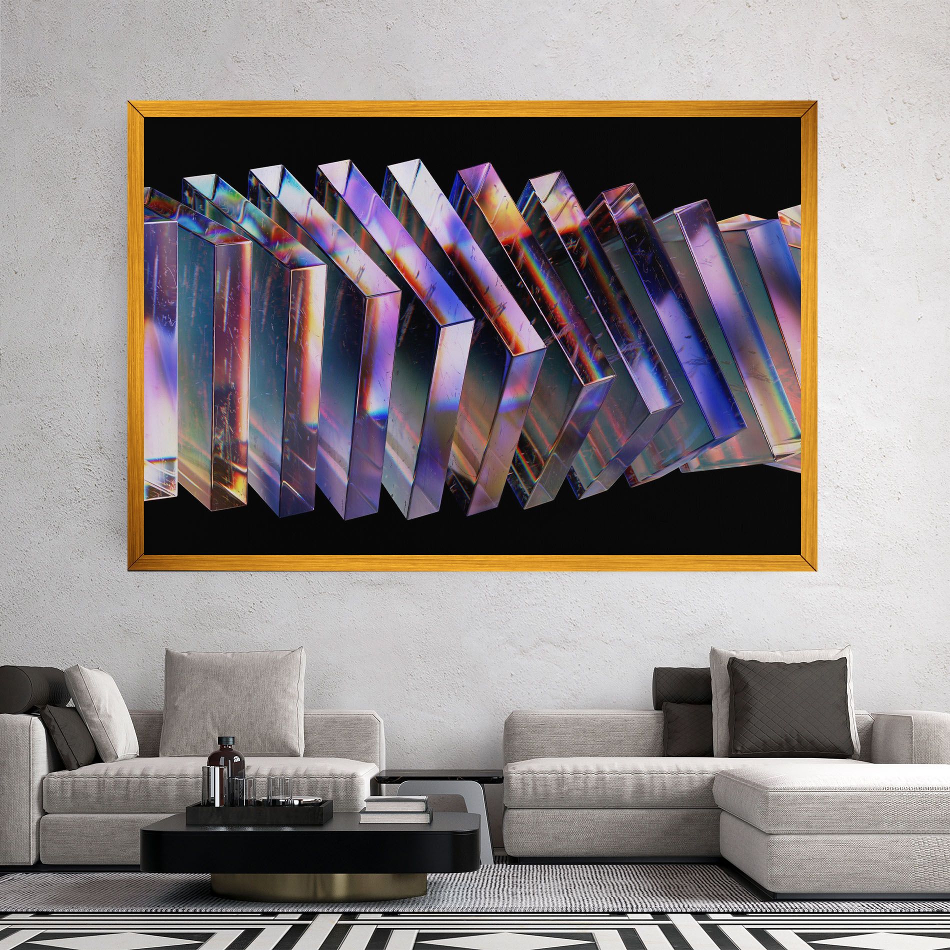 Square Glass Floating mockup 2