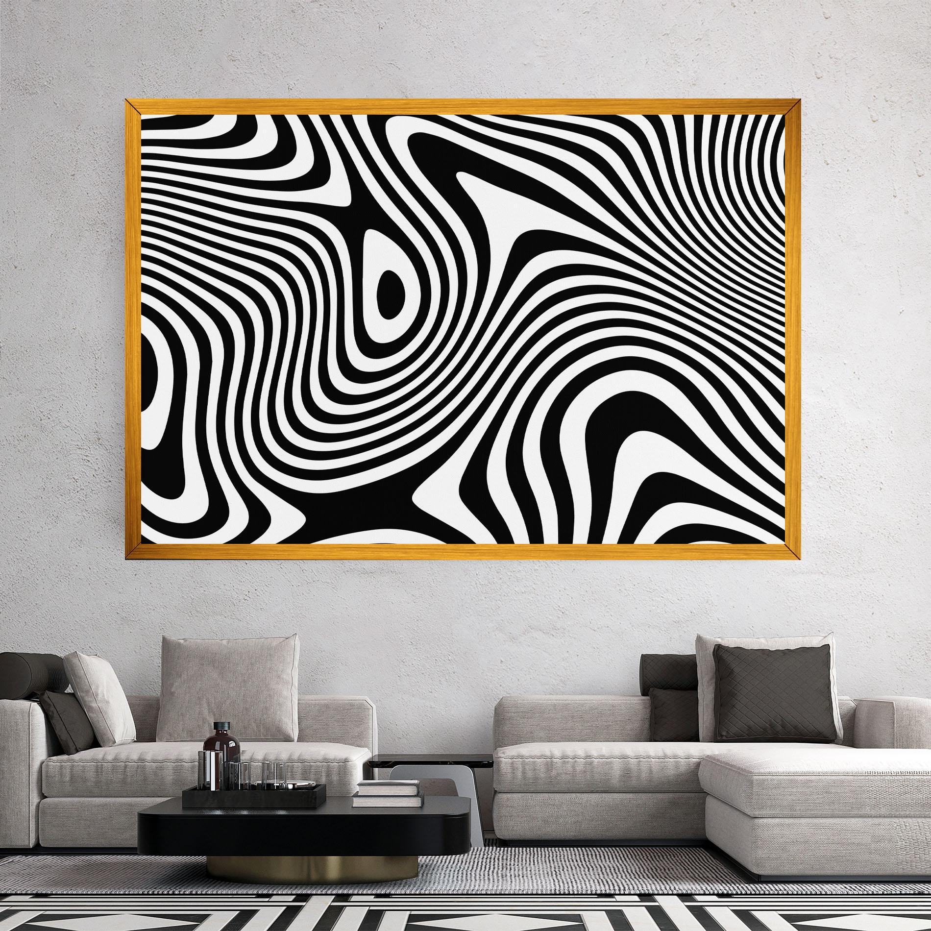 Tablou Canvas Wavy Stripes 01 mockup 2