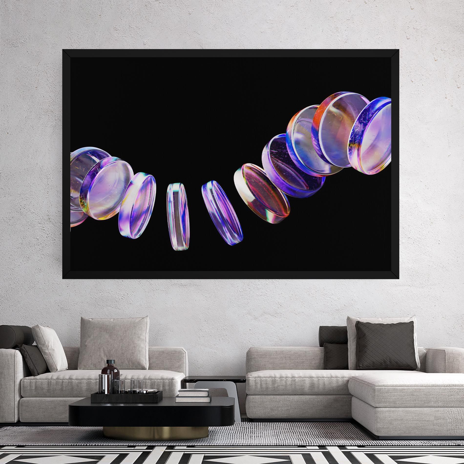 Circle Glass Floating mockup 2