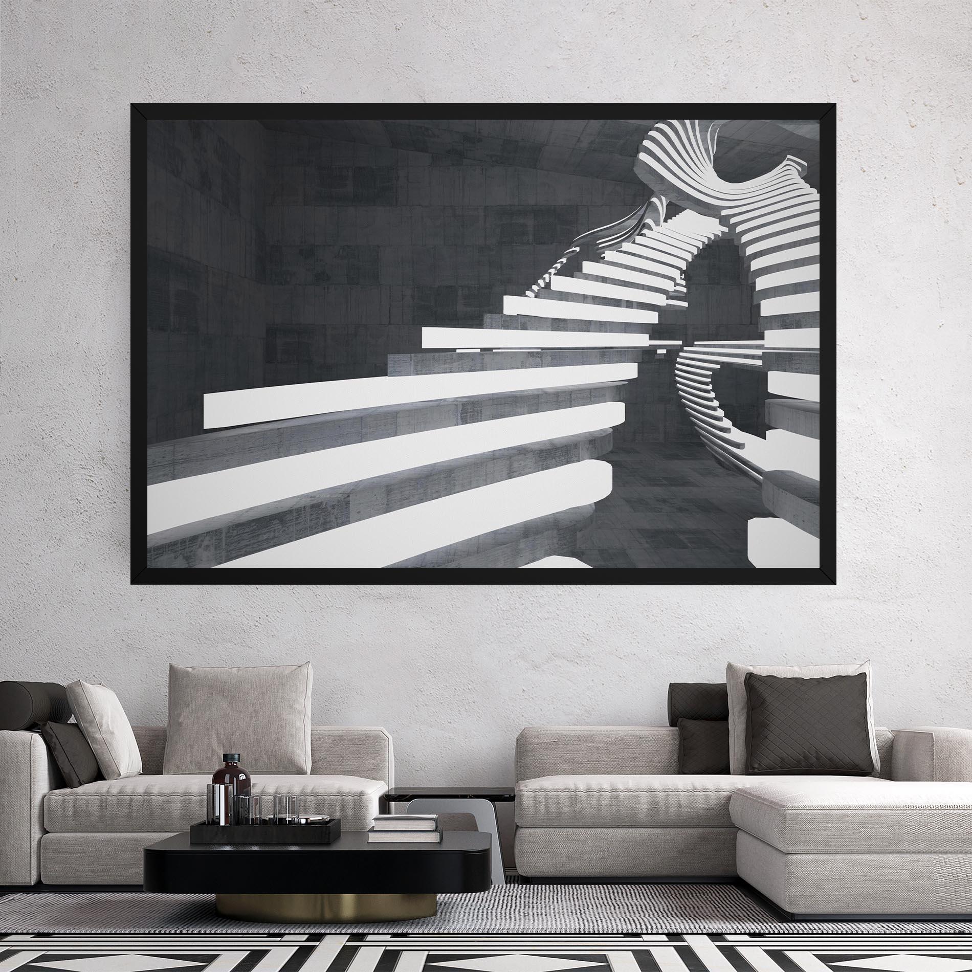 Tablou Canvas Concrete Room mockup 2