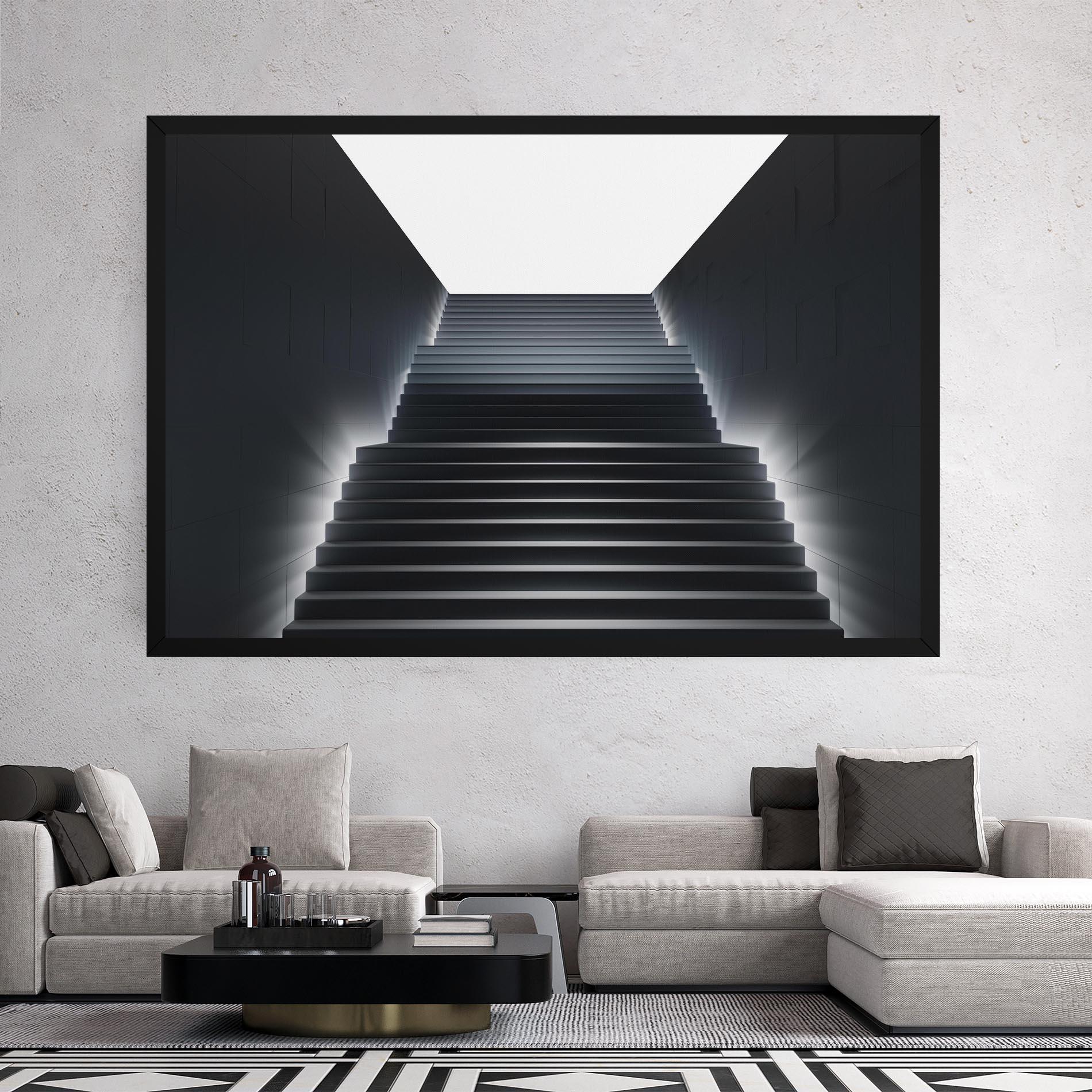 Tablou Canvas Dark Stairs mockup 2