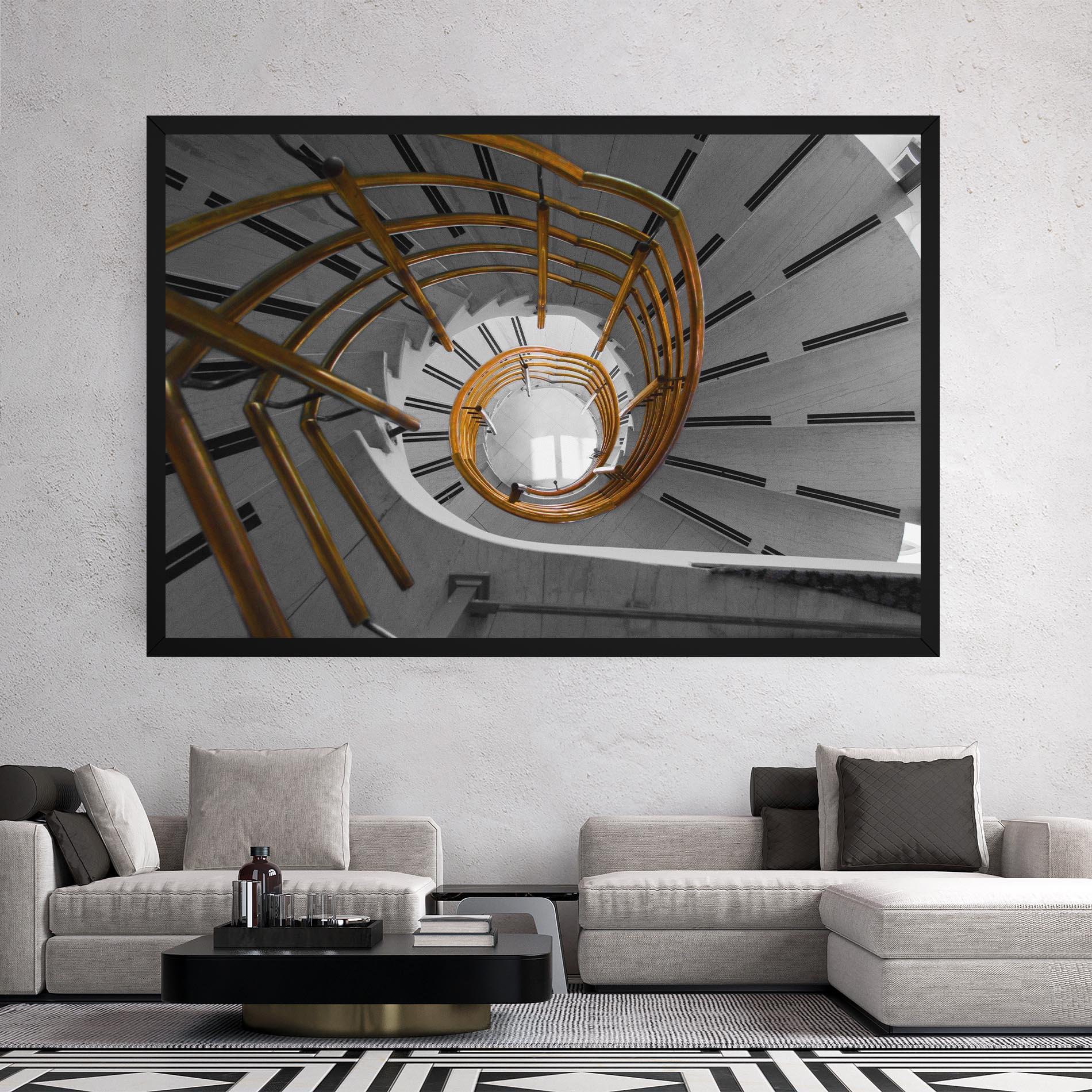 Tablou Canvas Gold Bar Stairs mockup 2