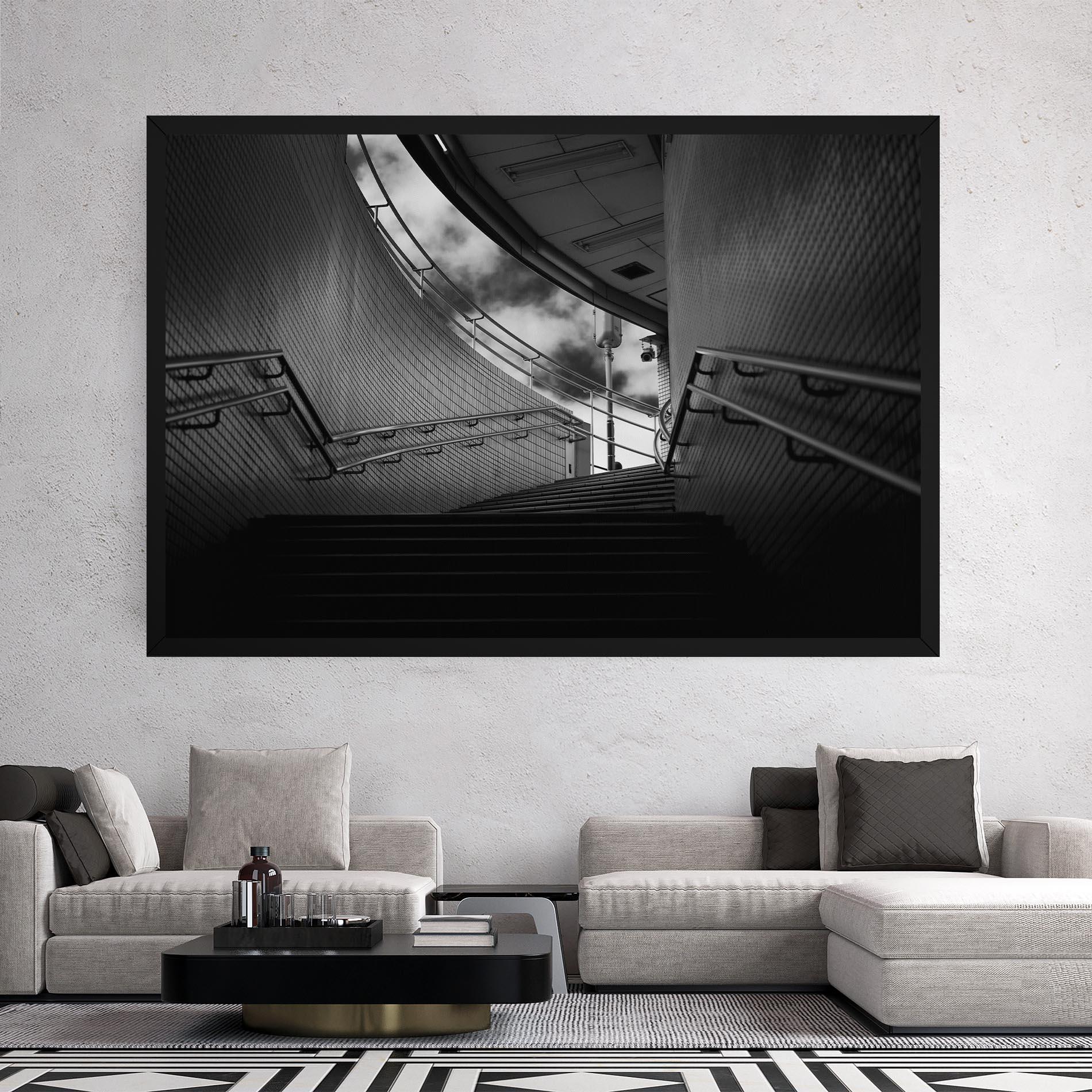 Tablou Canvas Grey Up Stairs mockup 2