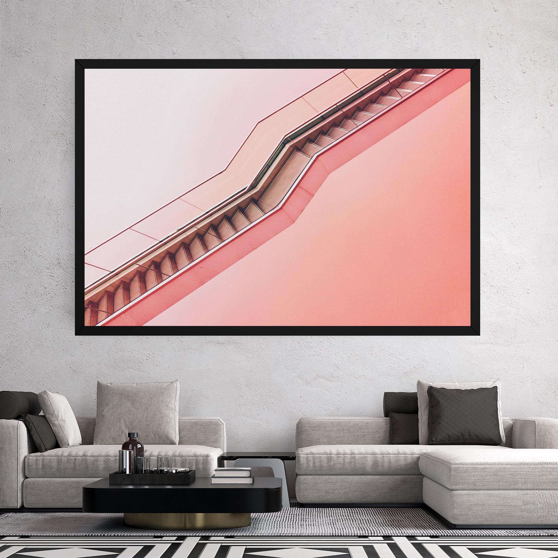 Tablou Canvas Pink Stairs mockup 2