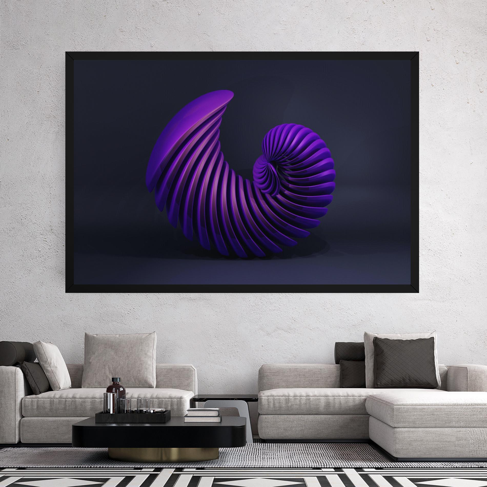 Tablou Canvas Purple Spiral mockup 2