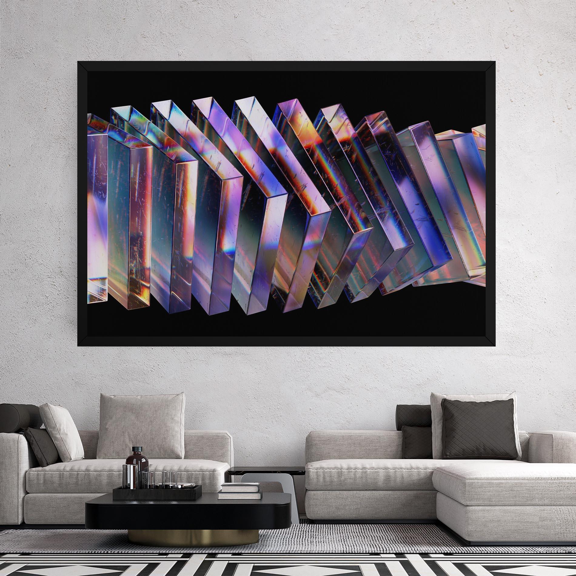 Tablou Canvas Square Glass Floating mockup 2