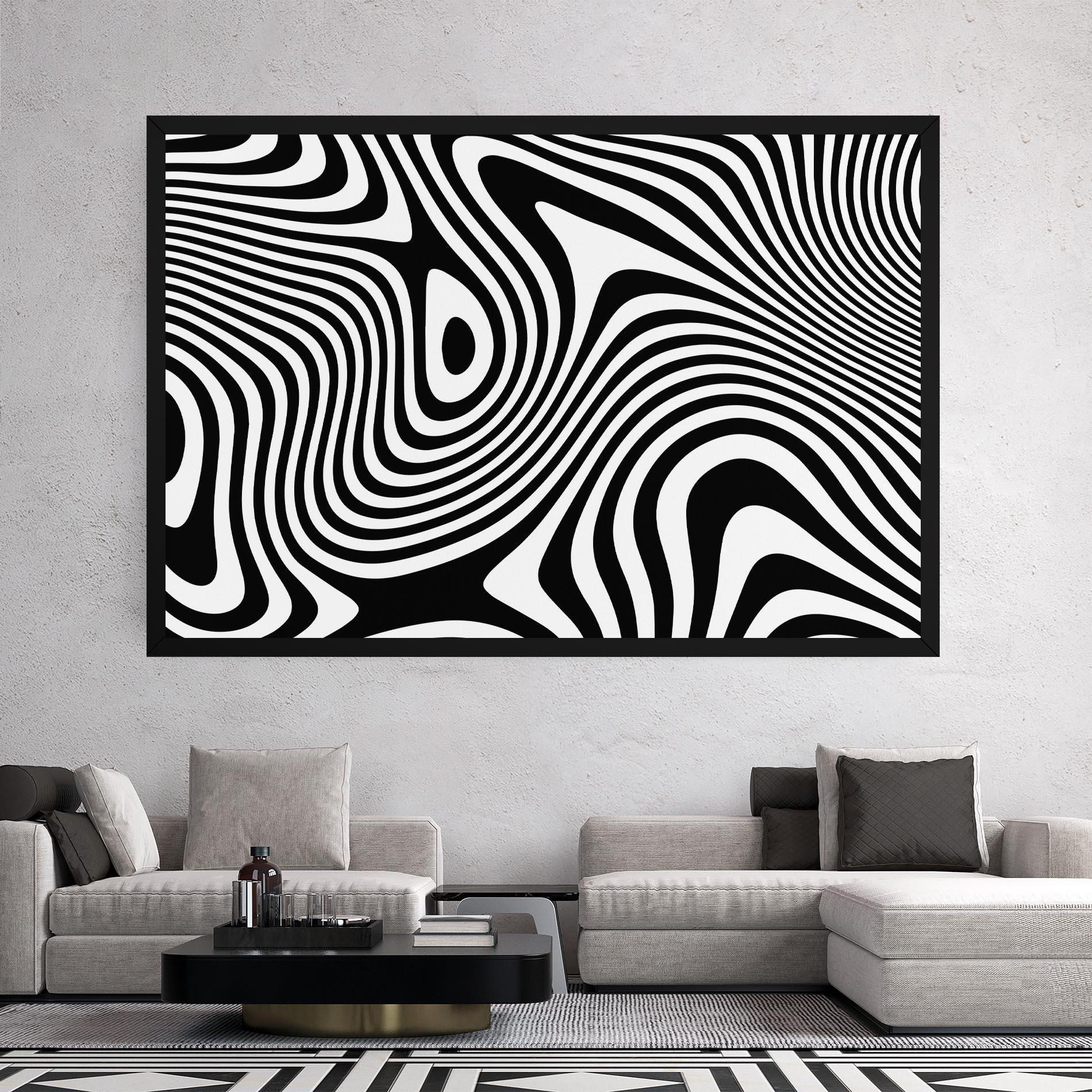 Tablou Canvas Wavy Stripes 01 mockup 2