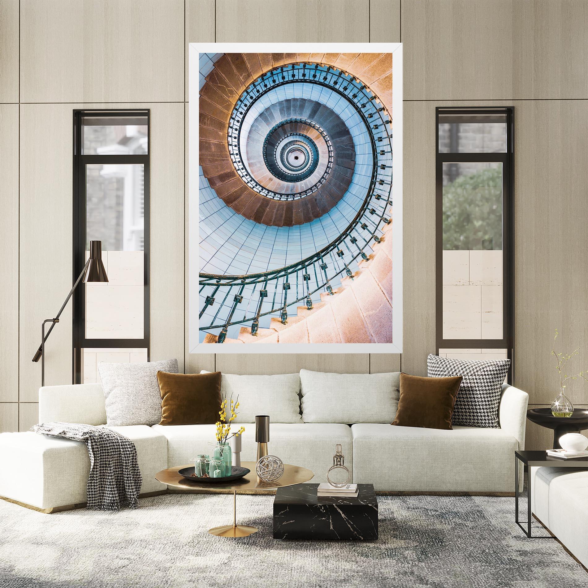 Tablou Canvas Blue Opaline Stairs mockup 2