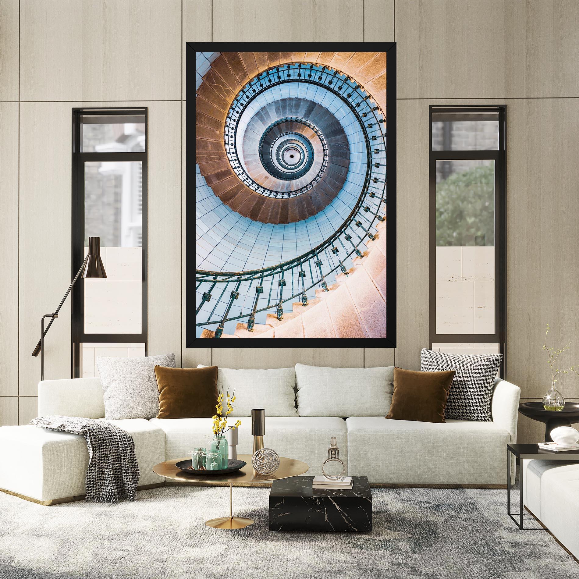 Tablou Canvas Blue Opaline Stairs mockup 2