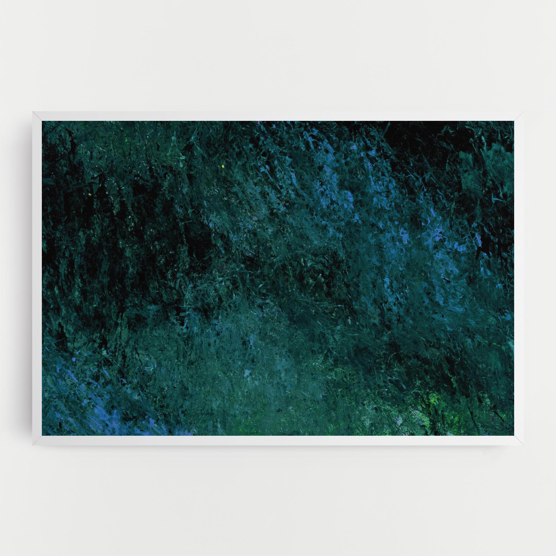 Tablou Canvas Dark Green Blue Painting mockup 0