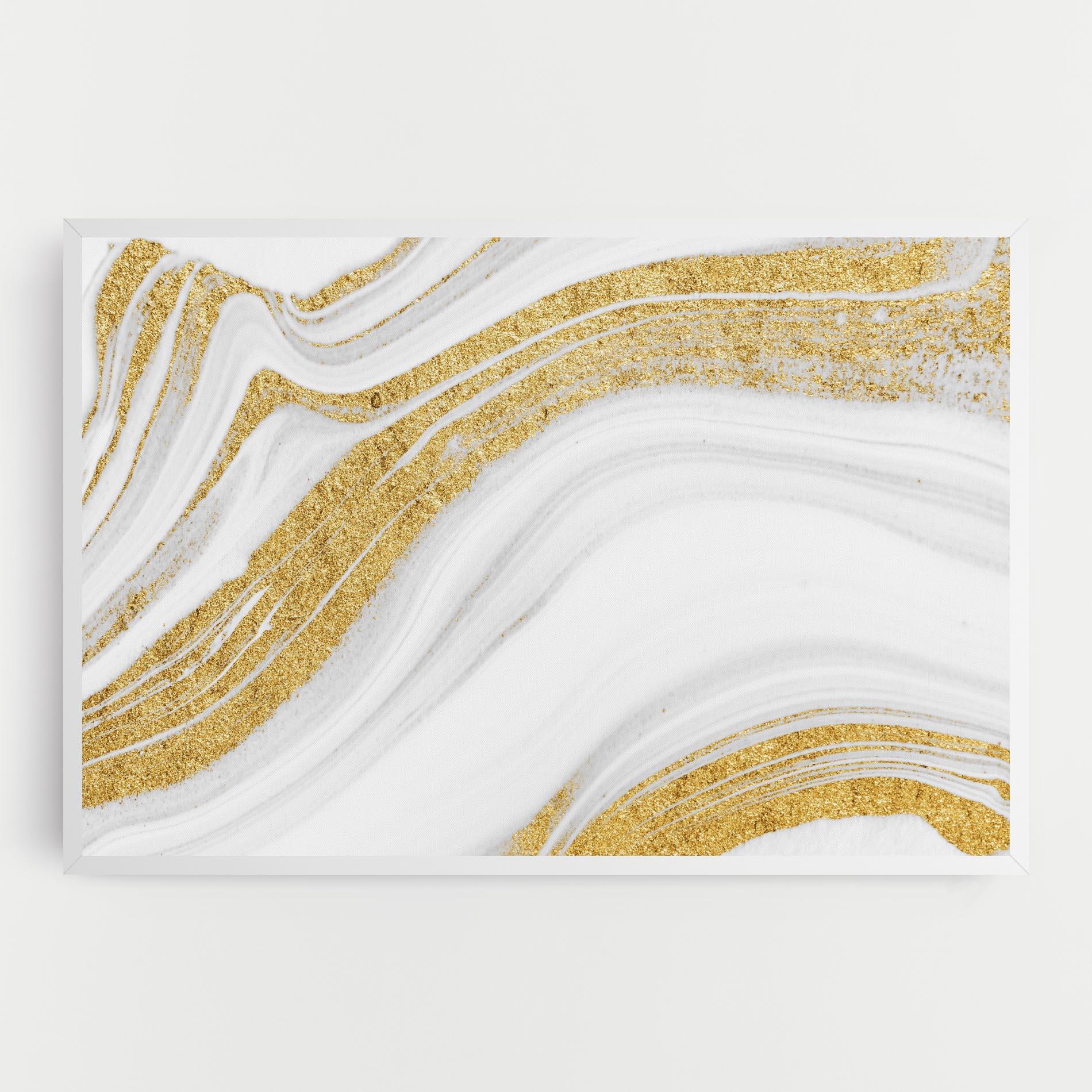 Tablou Canvas Gold Glitter Liquid mockup 0