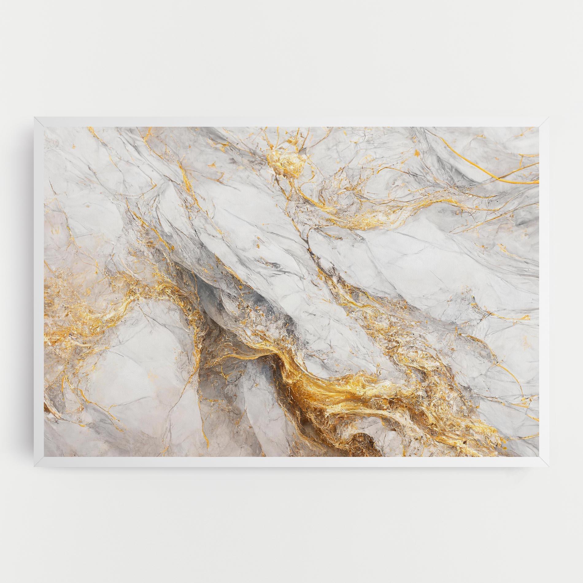 Tablou Canvas Gold Liquid Grey Marble mockup 0