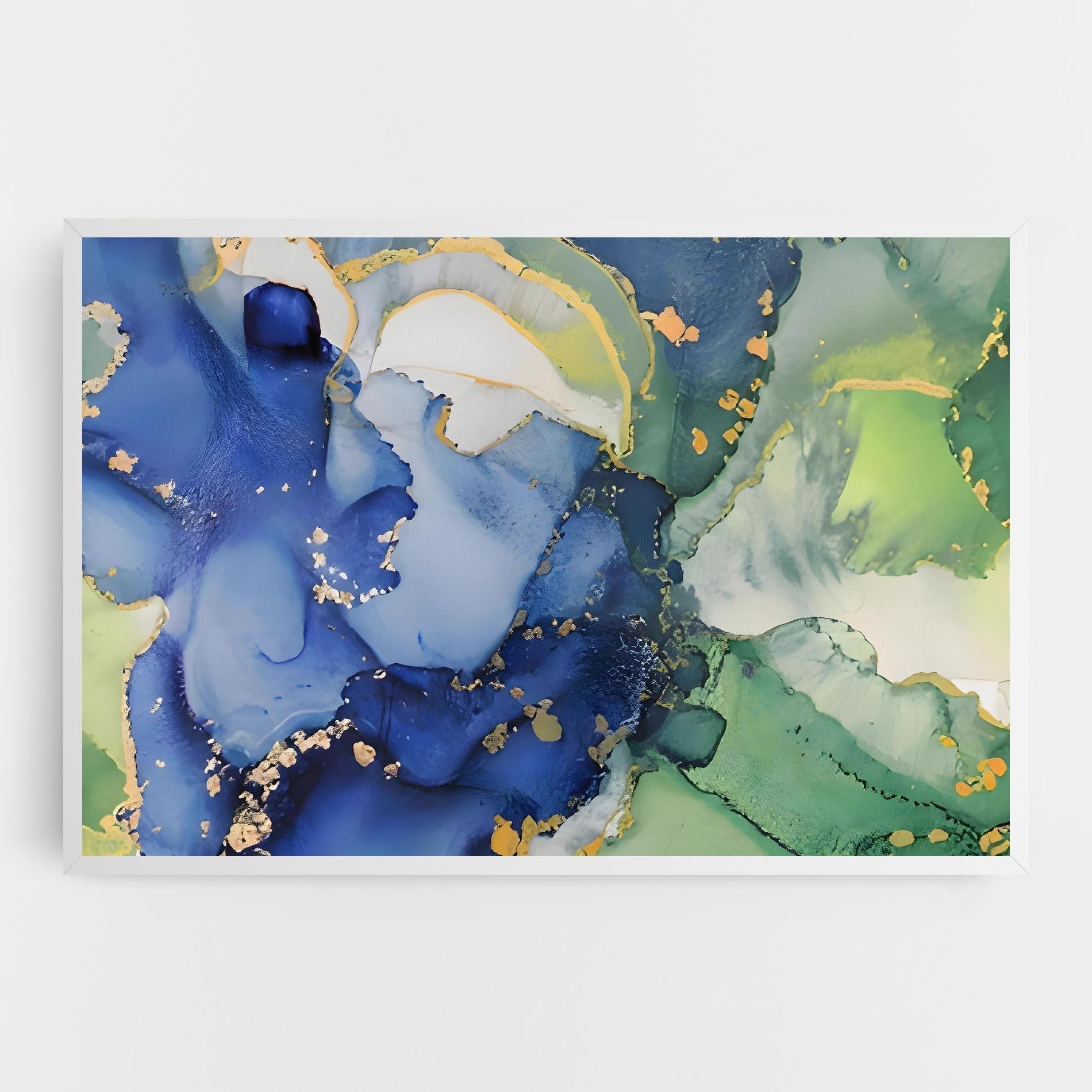 Tablou Canvas Green Paint Marble mockup 0
