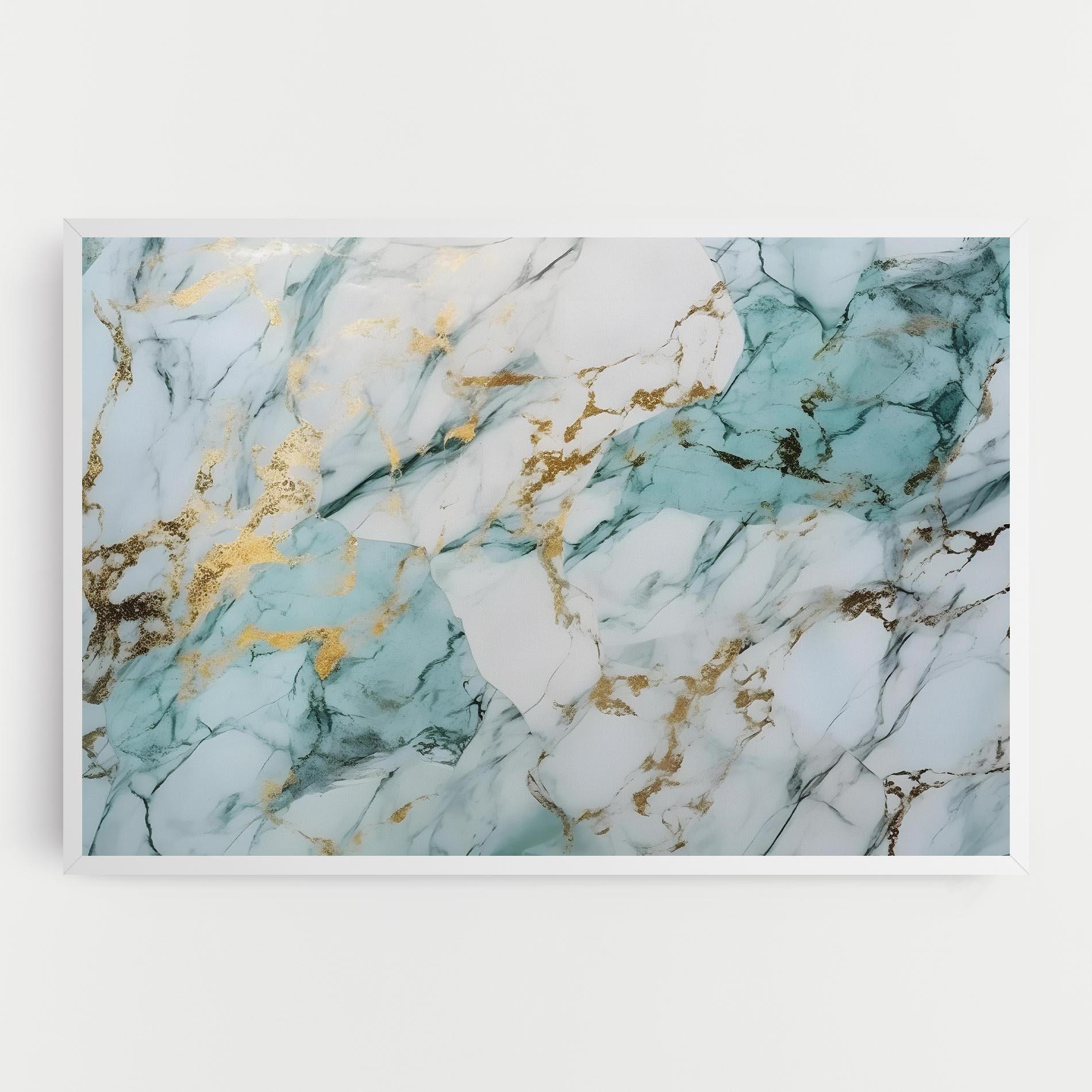 Tablou Canvas Light Green Gold Line mockup 0