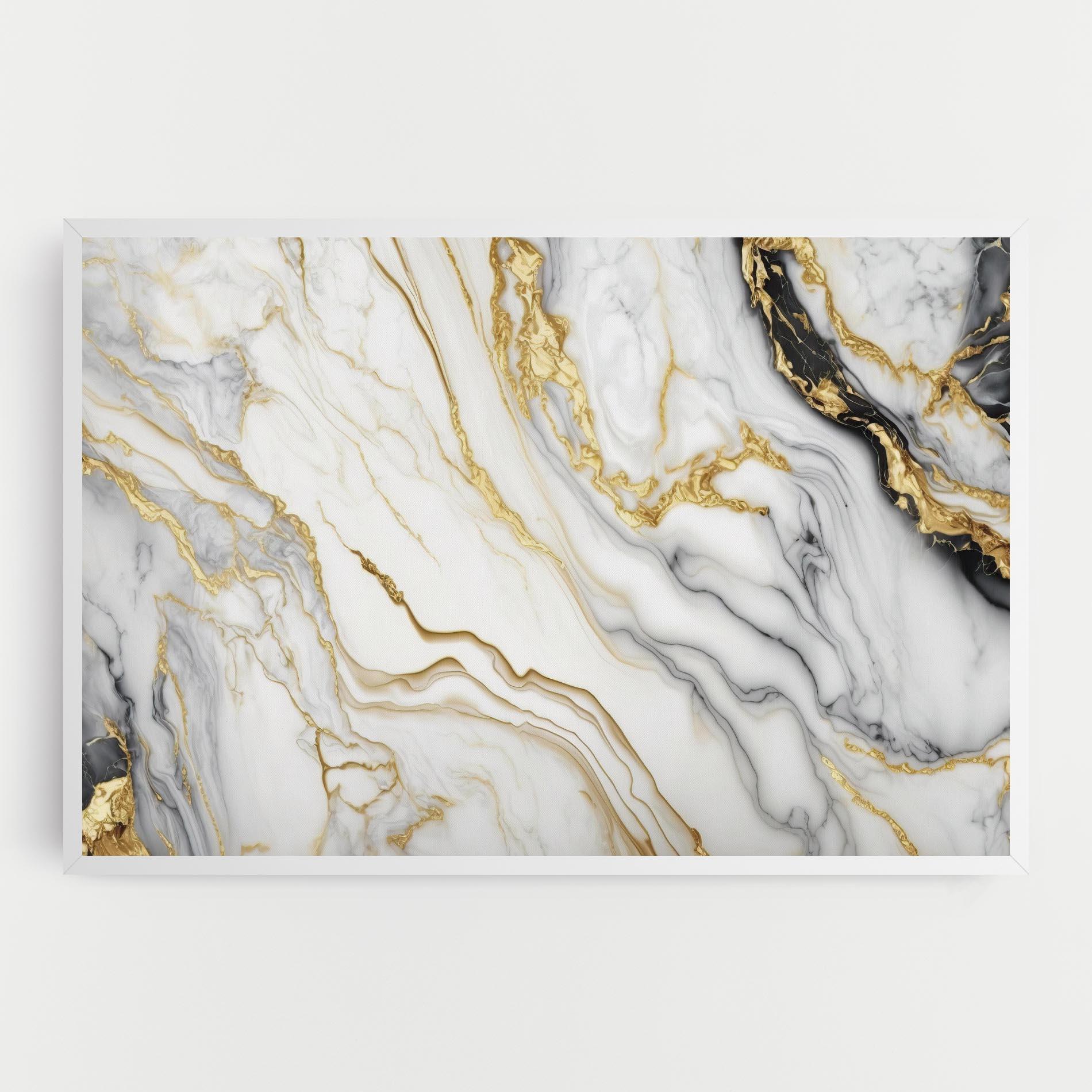 Tablou Canvas White Golden Marble mockup 0