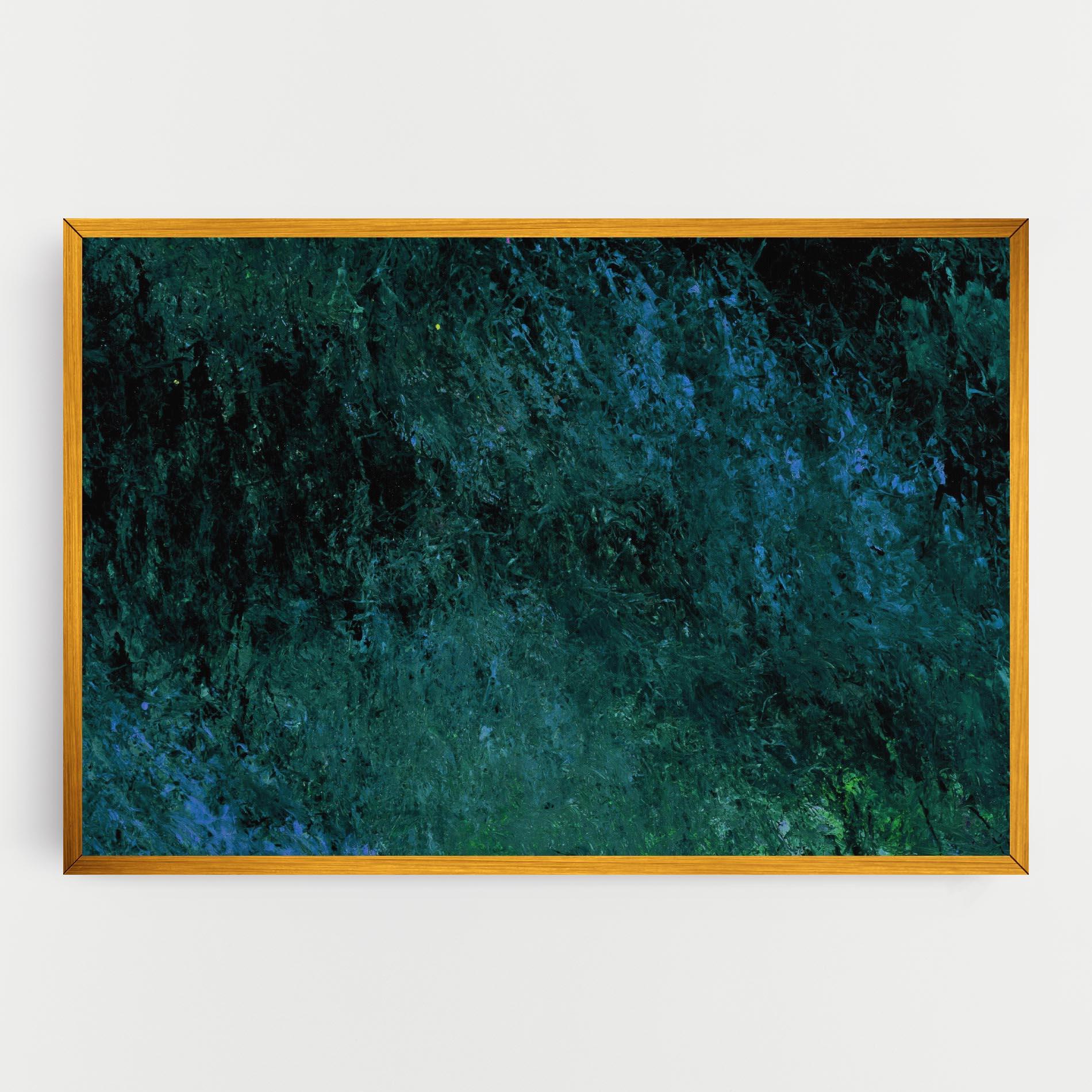 Tablou Canvas Dark Green Blue Painting mockup 0