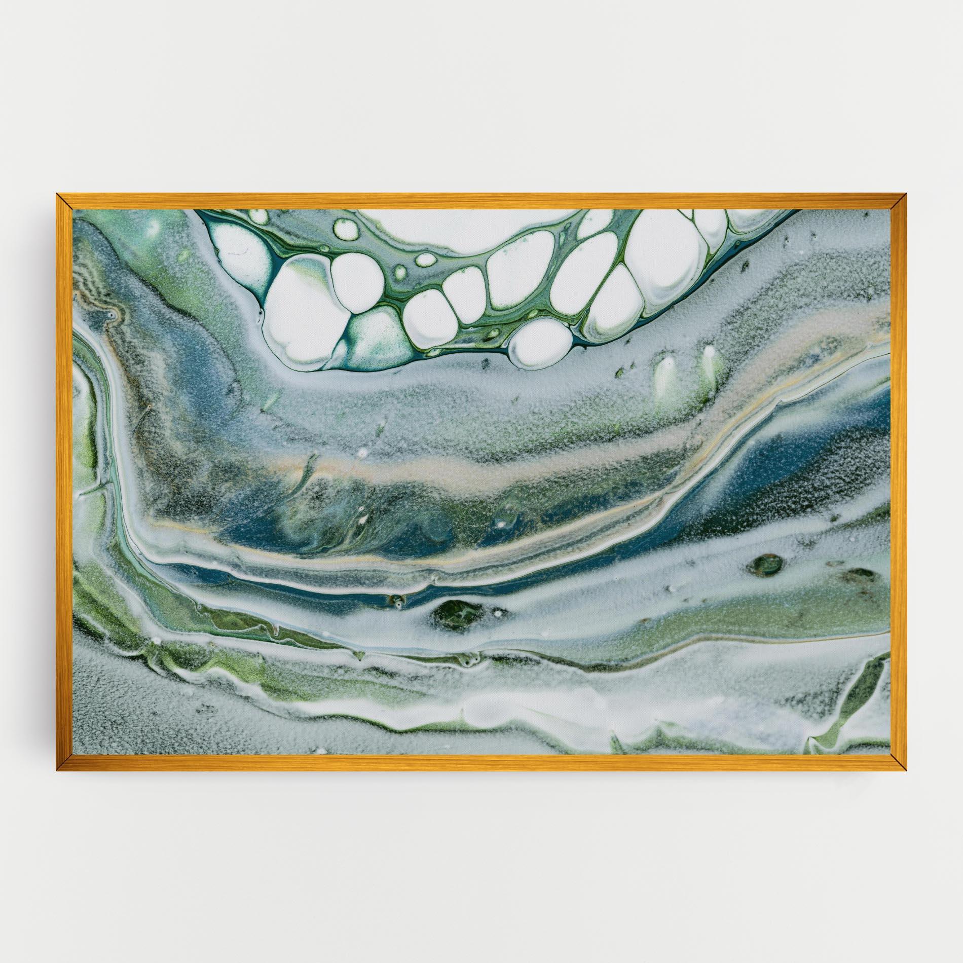 Tablou Canvas Dark Green Liquid mockup 0